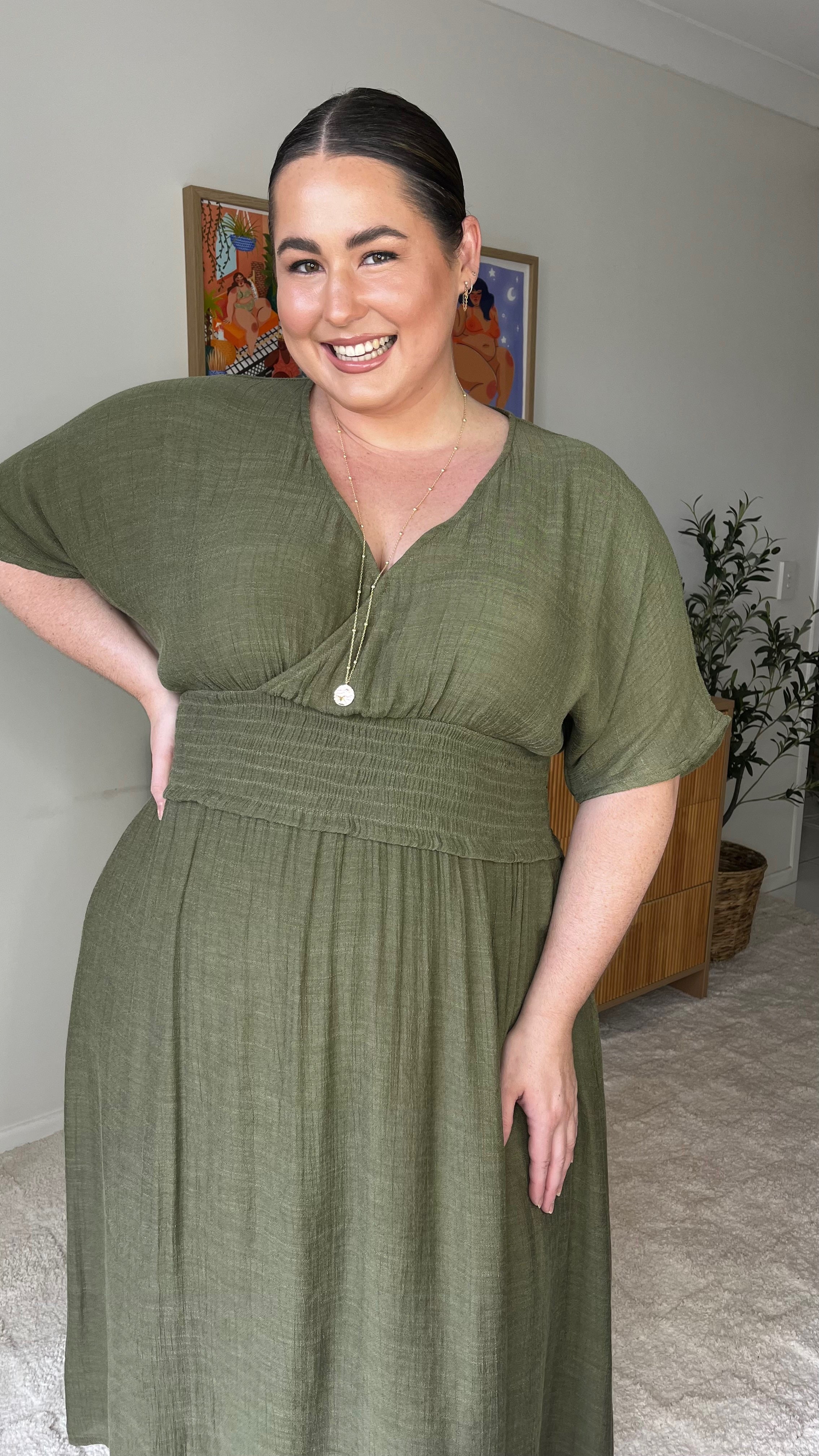NEW to SALE Poppy Dress in Olive