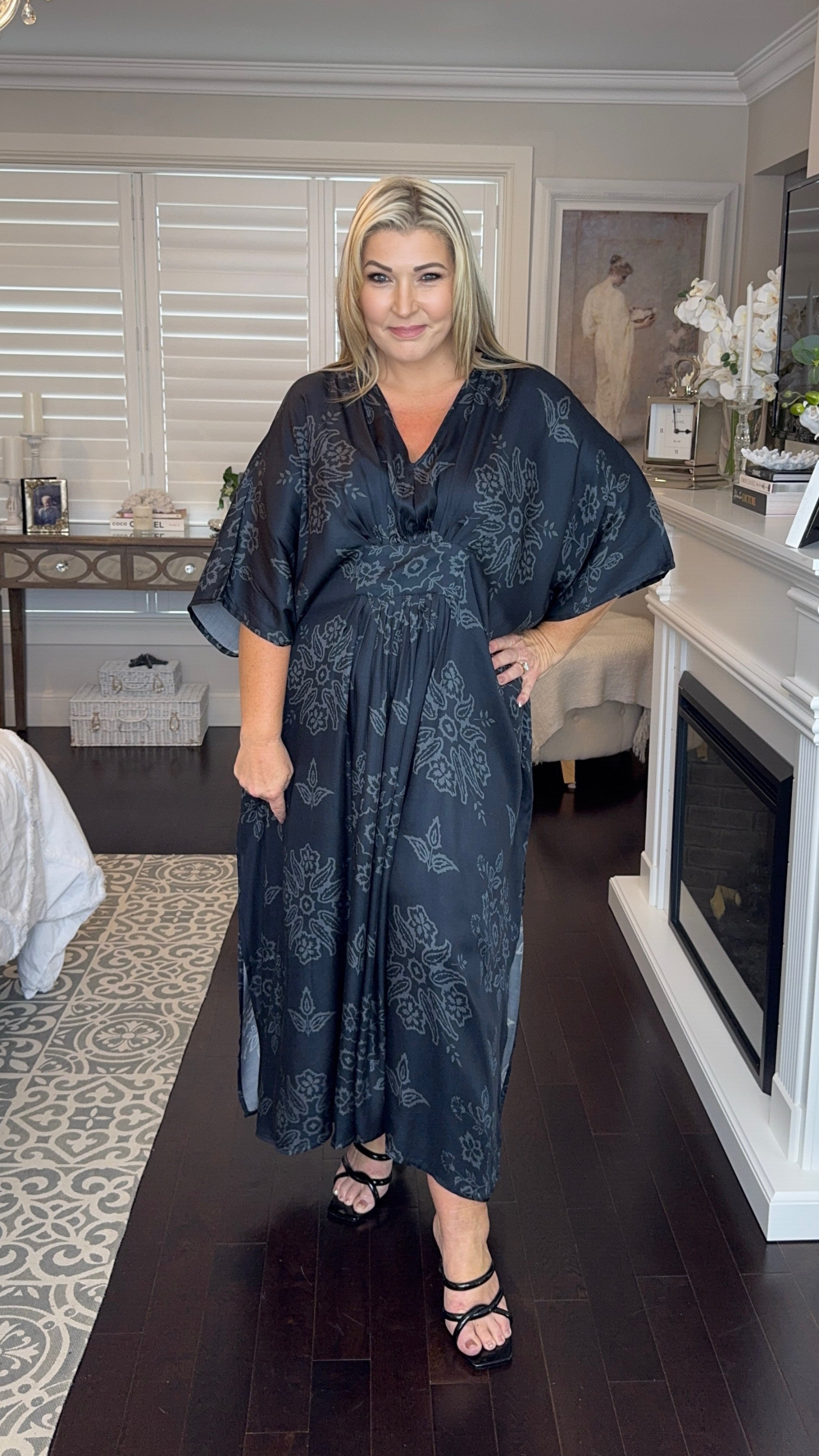 NEW The Empress Kaftan LONG in Graphite