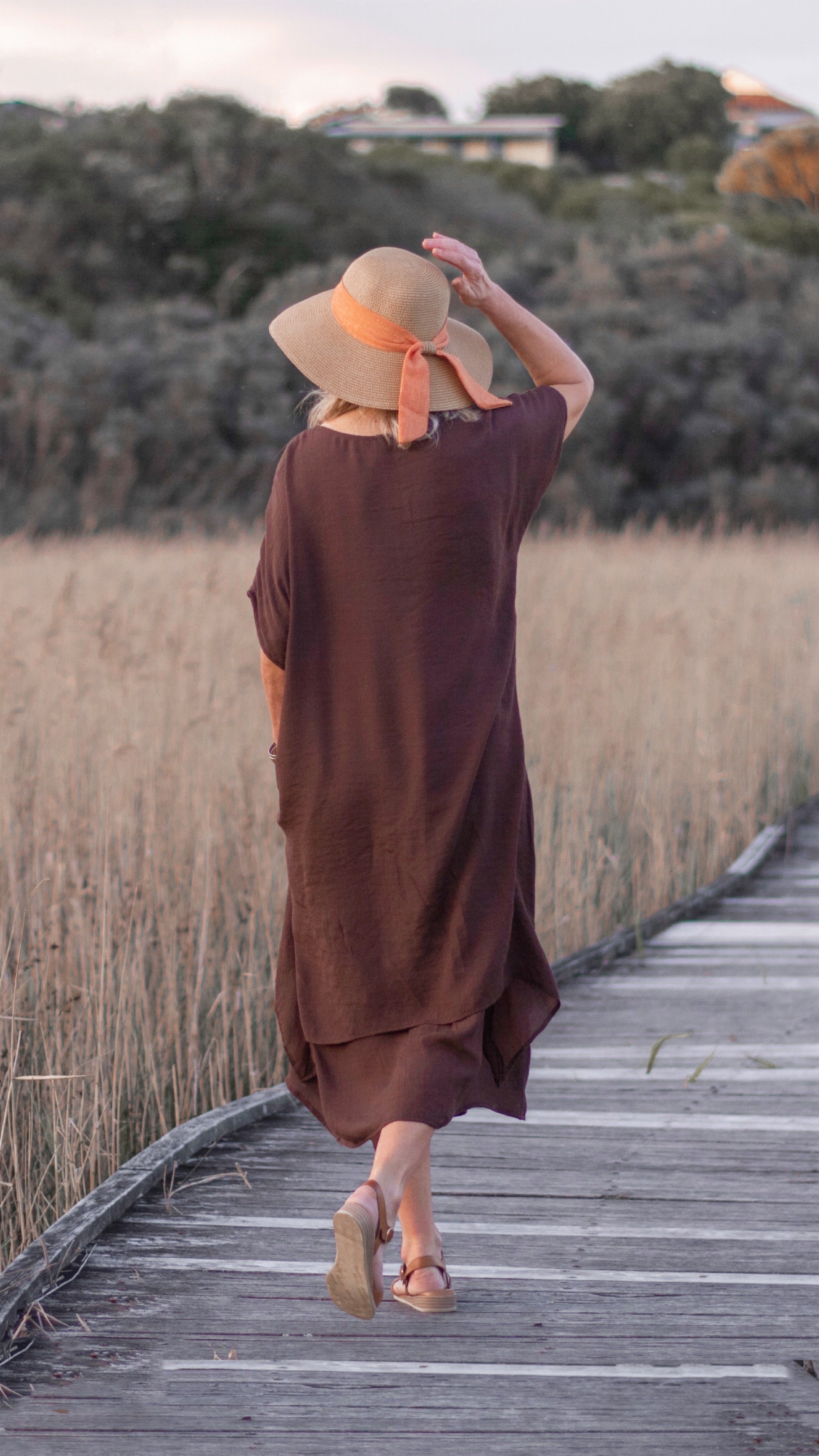 Brigitte Dress in Chocolate