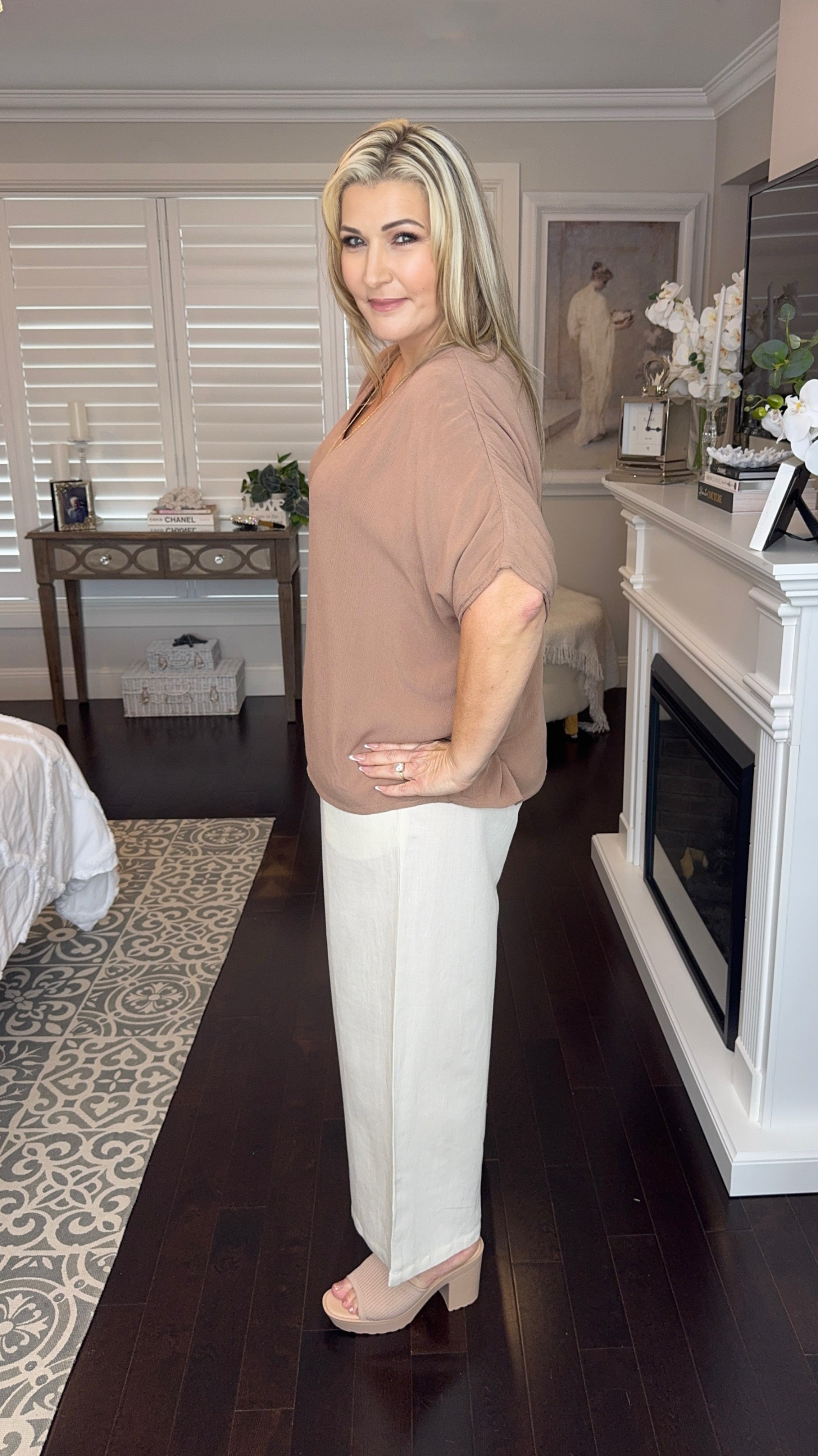 NEW RELAXED TOP IN MUSHROOM
