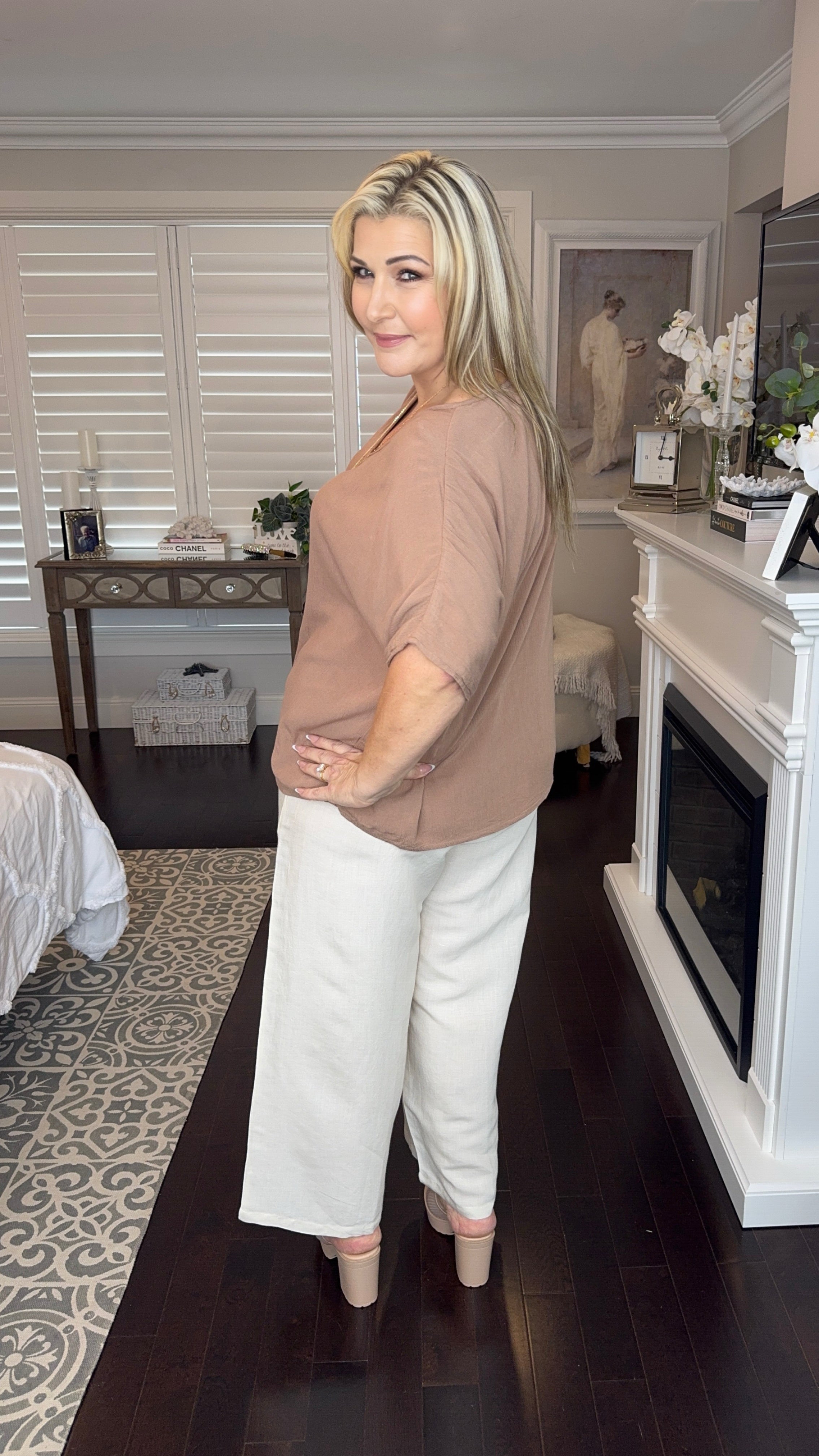 NEW RELAXED TOP IN MUSHROOM