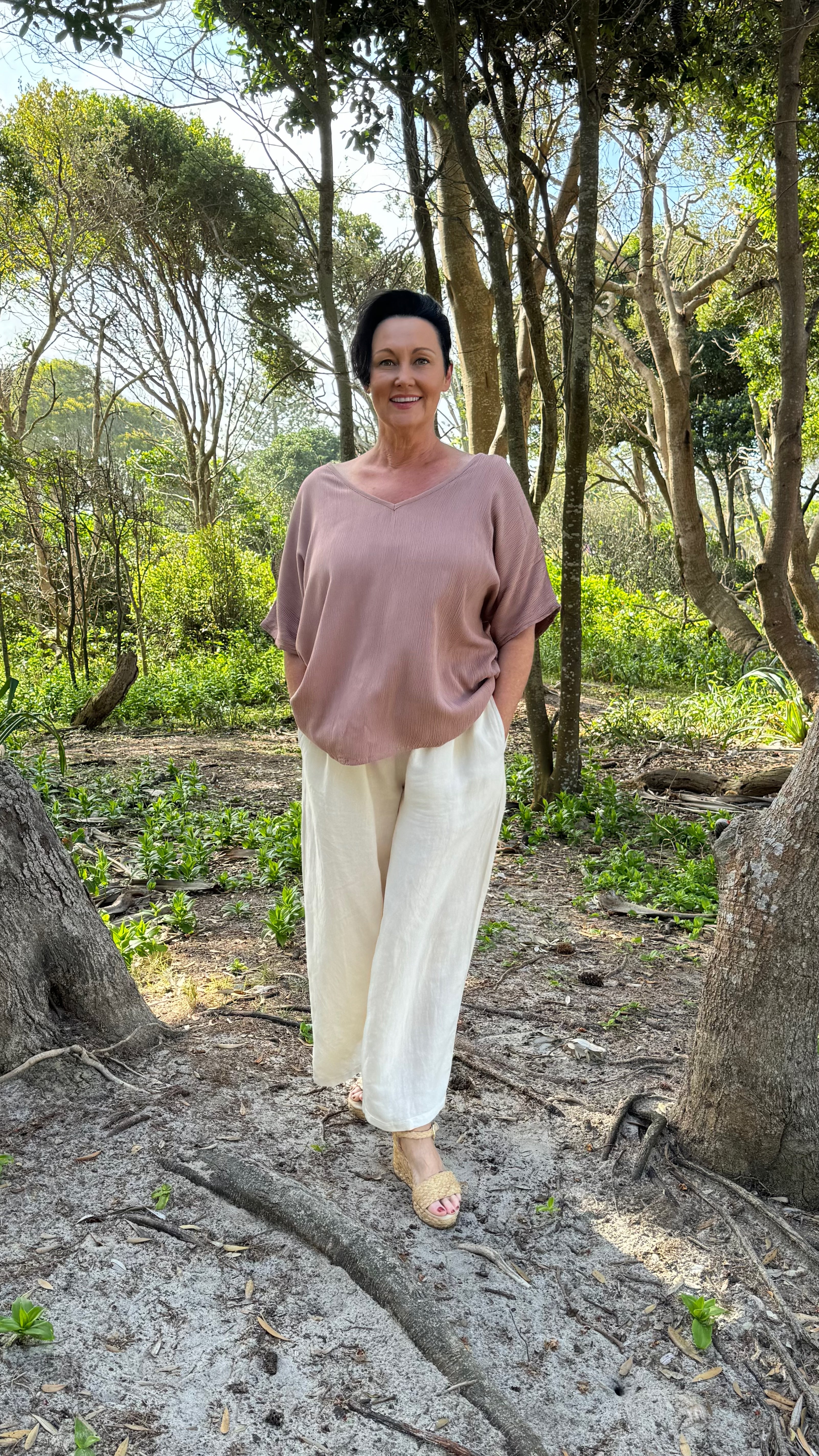 NEW RELAXED TOP IN MUSHROOM