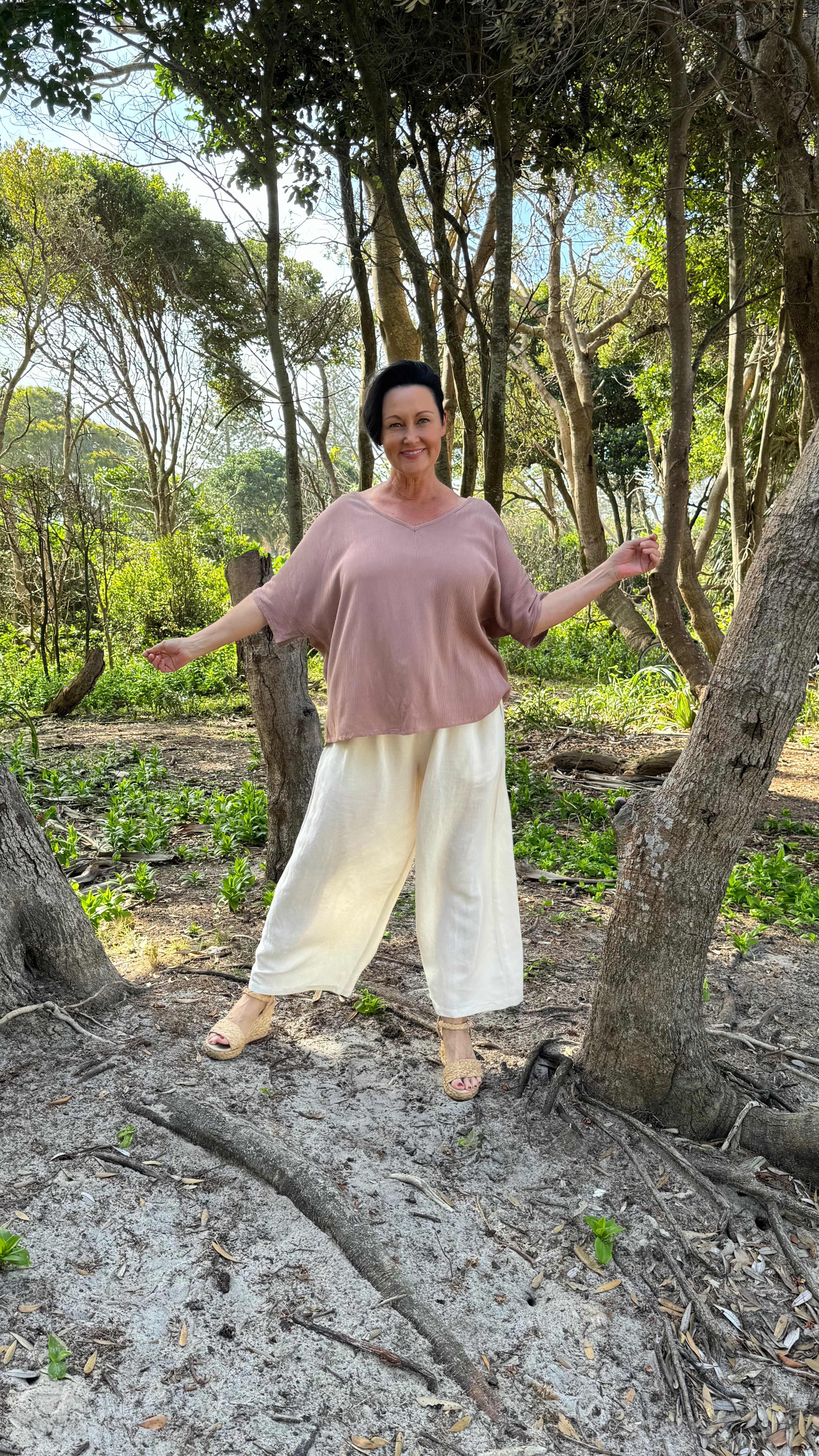 NEW RELAXED TOP IN MUSHROOM