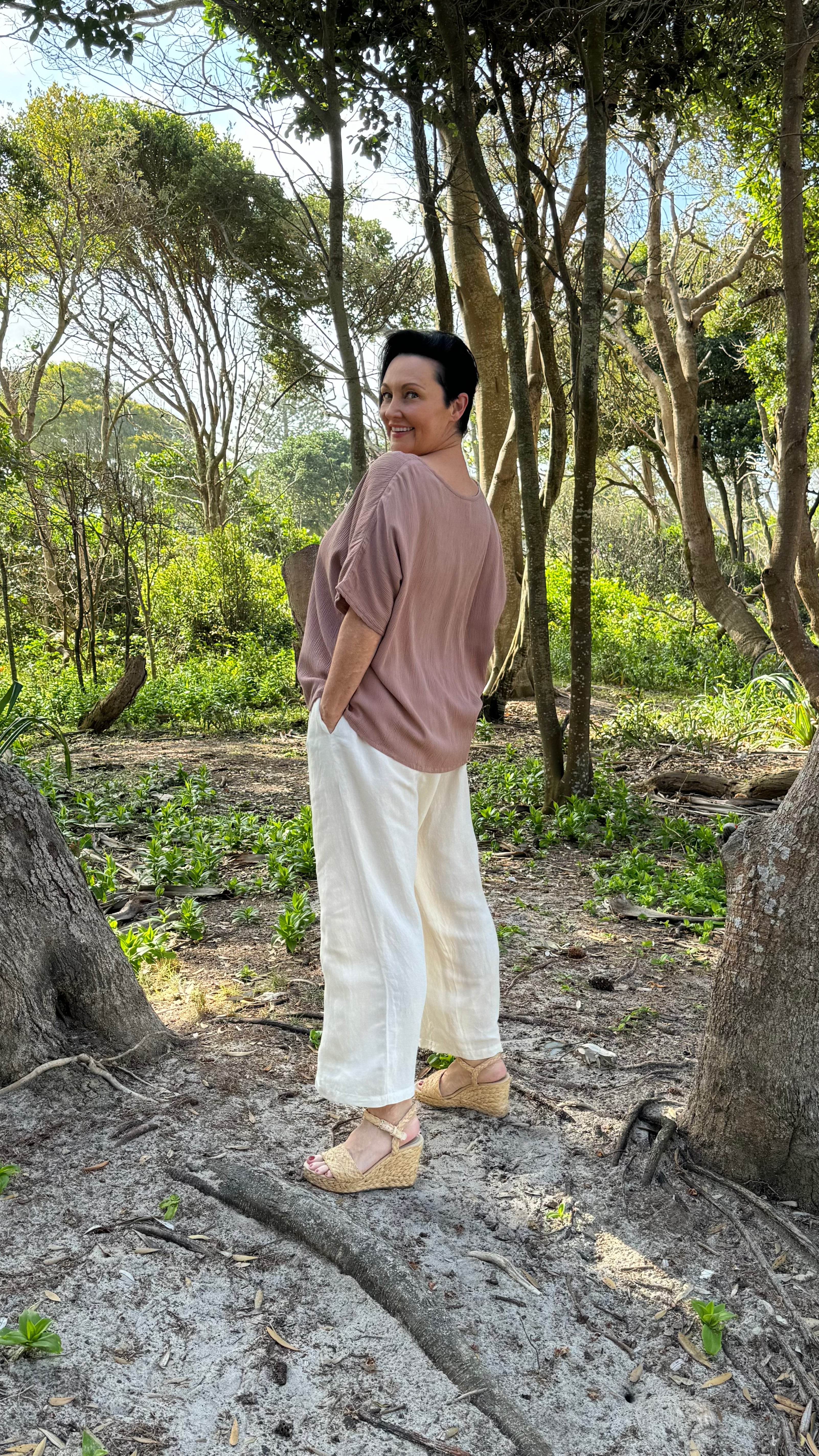NEW RELAXED TOP IN MUSHROOM