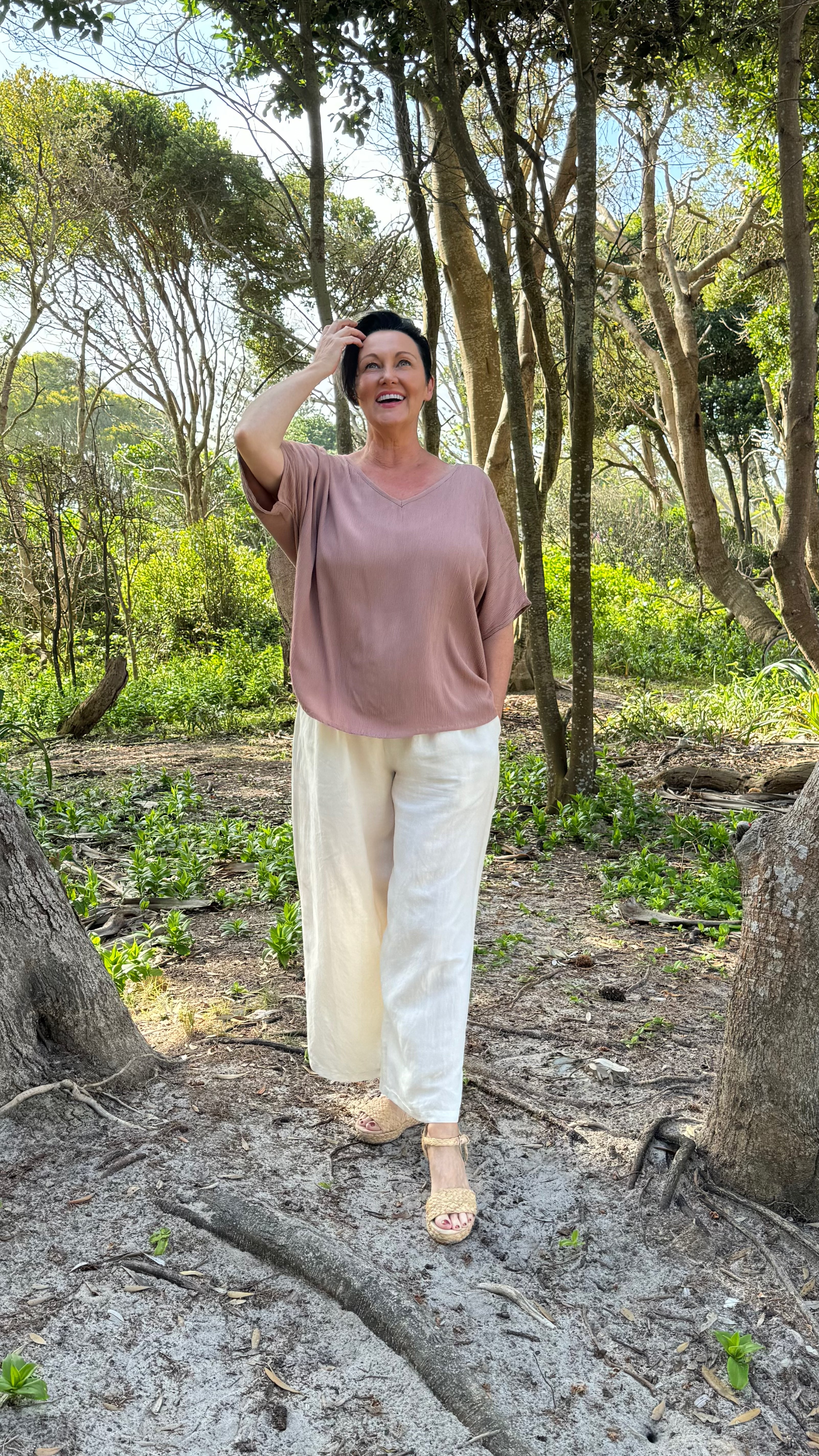 NEW RELAXED TOP IN MUSHROOM