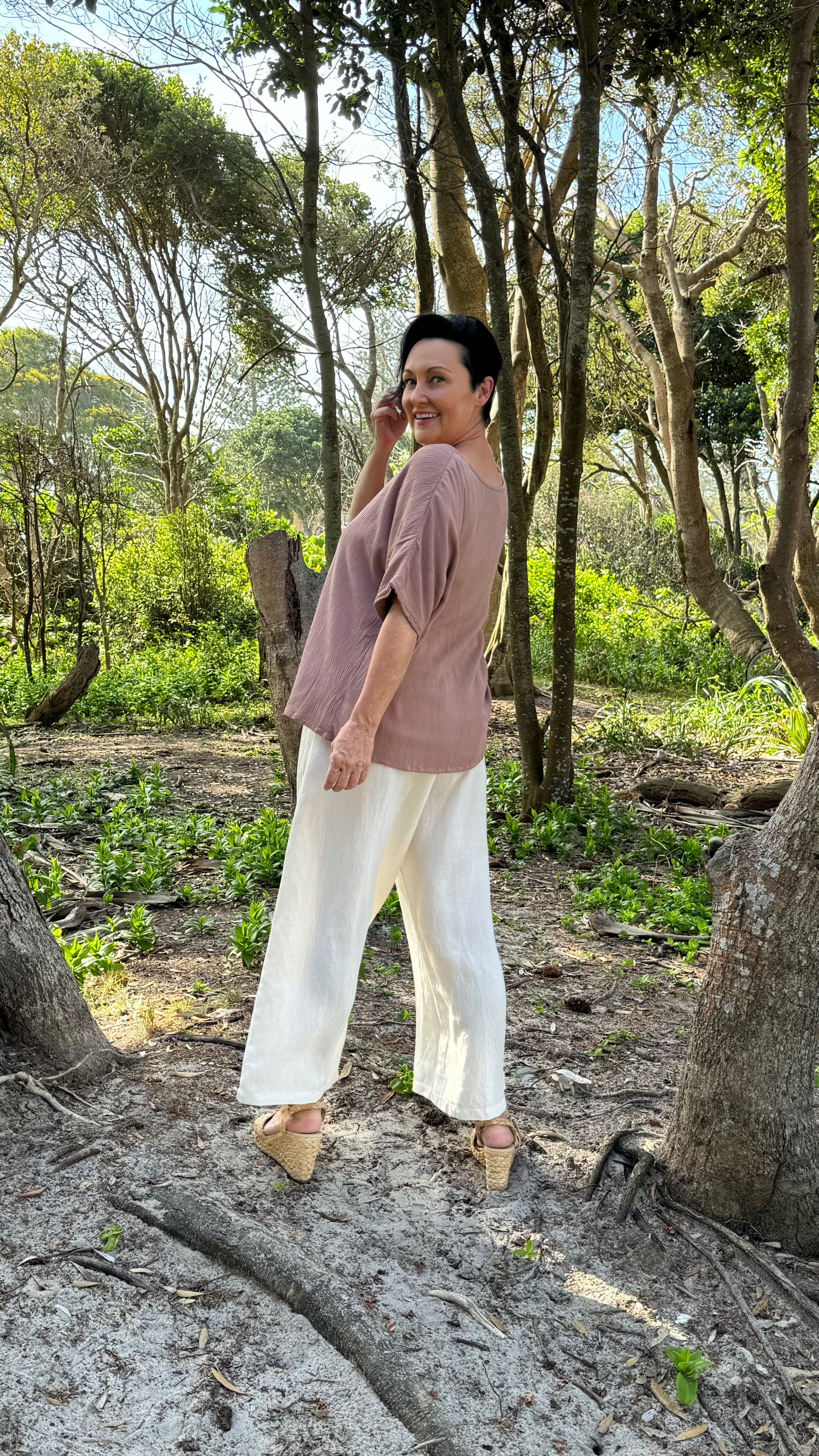 NEW RELAXED TOP IN MUSHROOM
