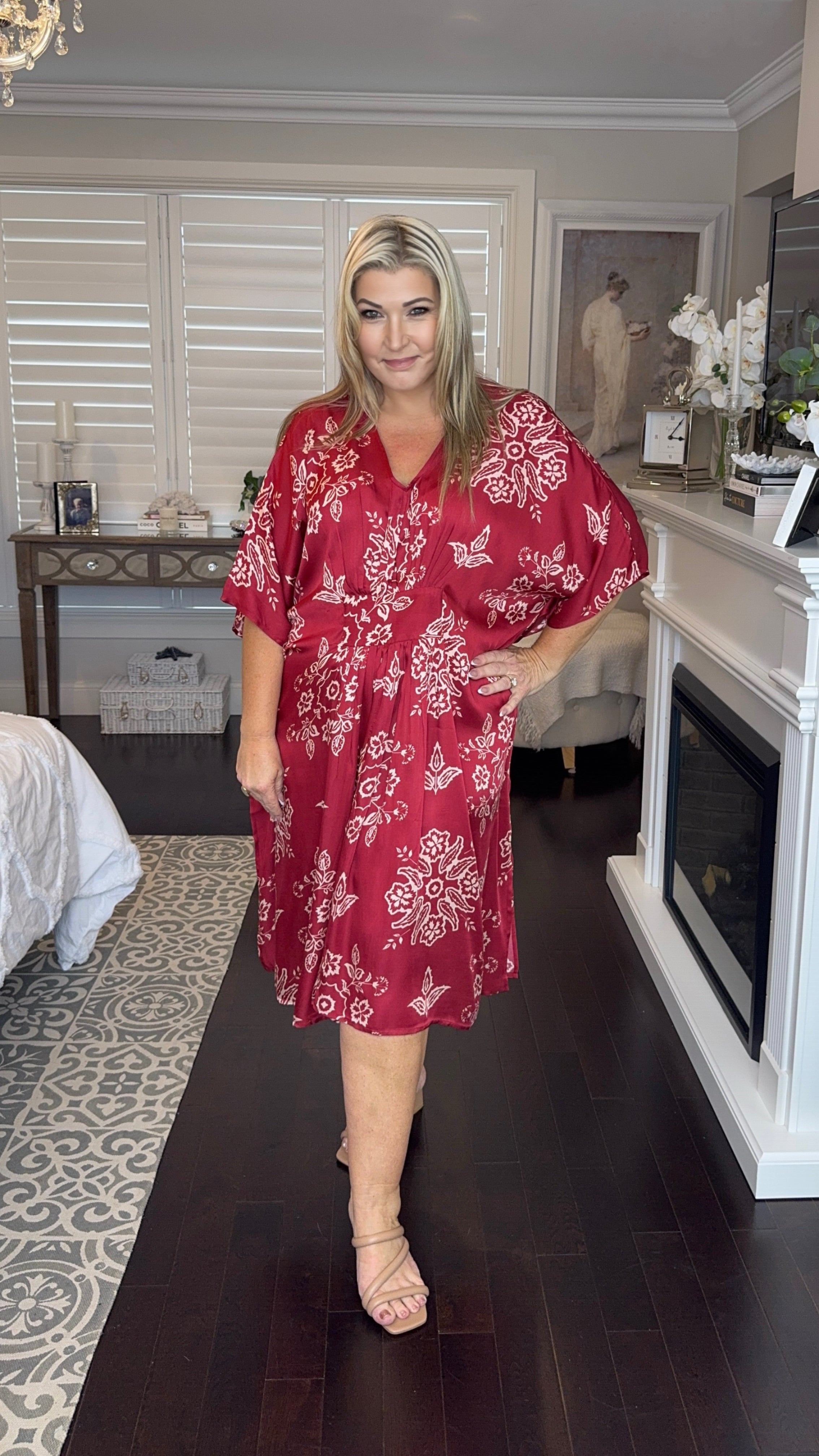 NEW The Empress Kaftan SHORT in Ruby
