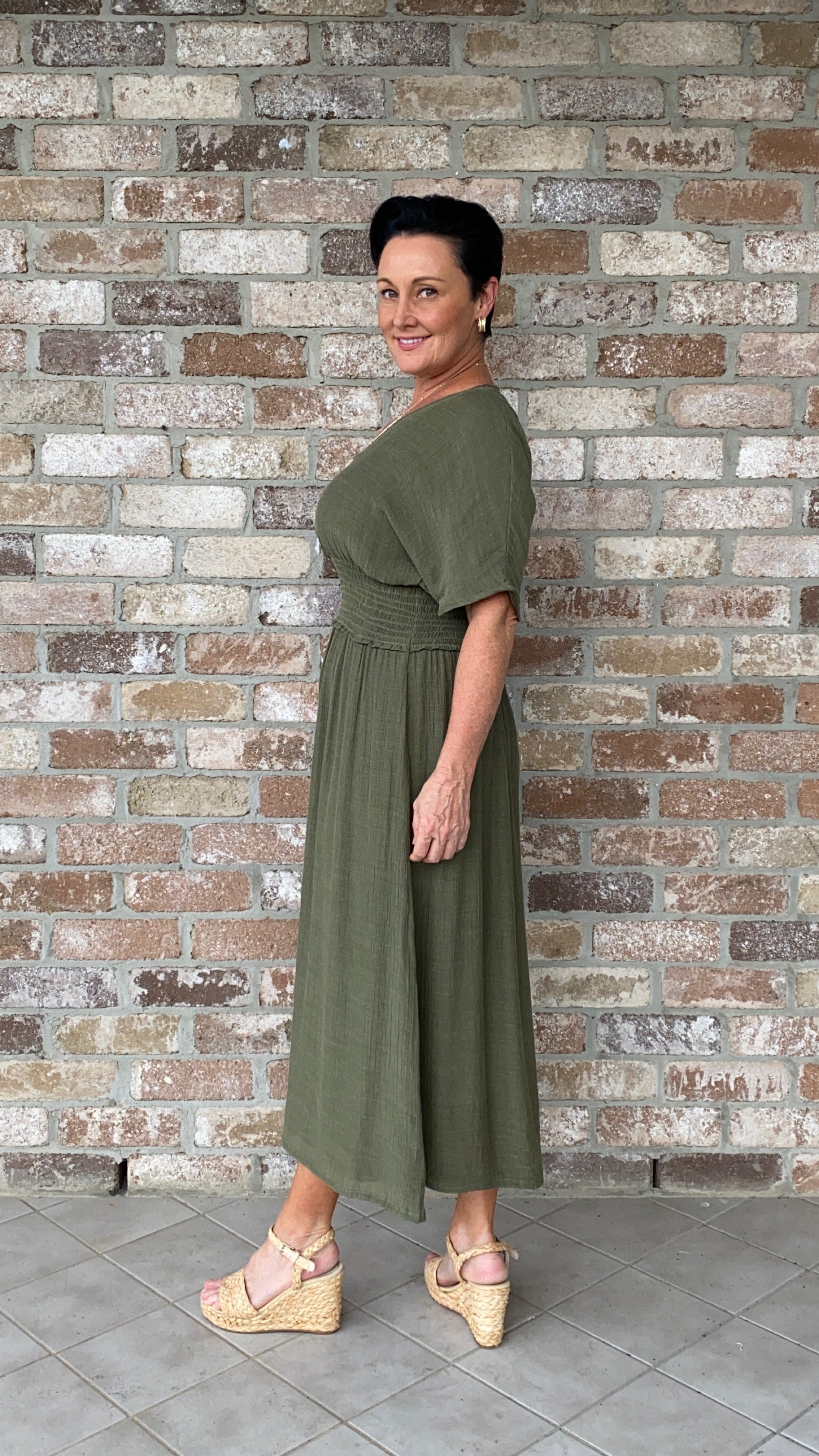 NEW to SALE Poppy Dress in Olive