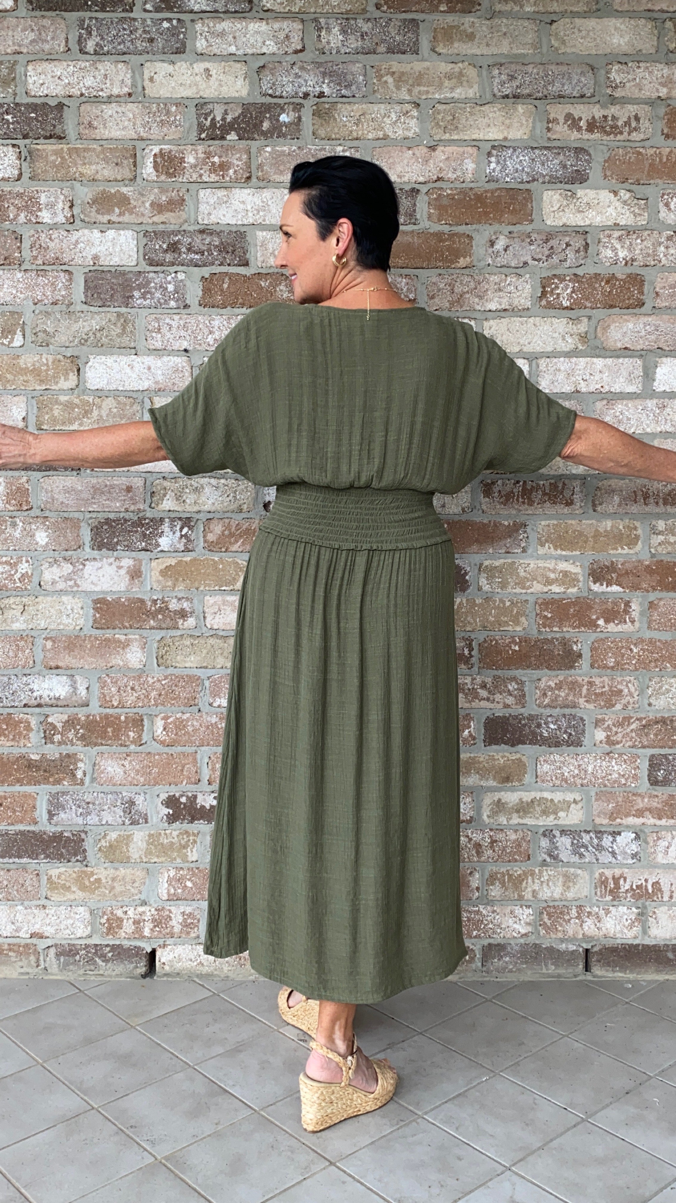 NEW to SALE Poppy Dress in Olive