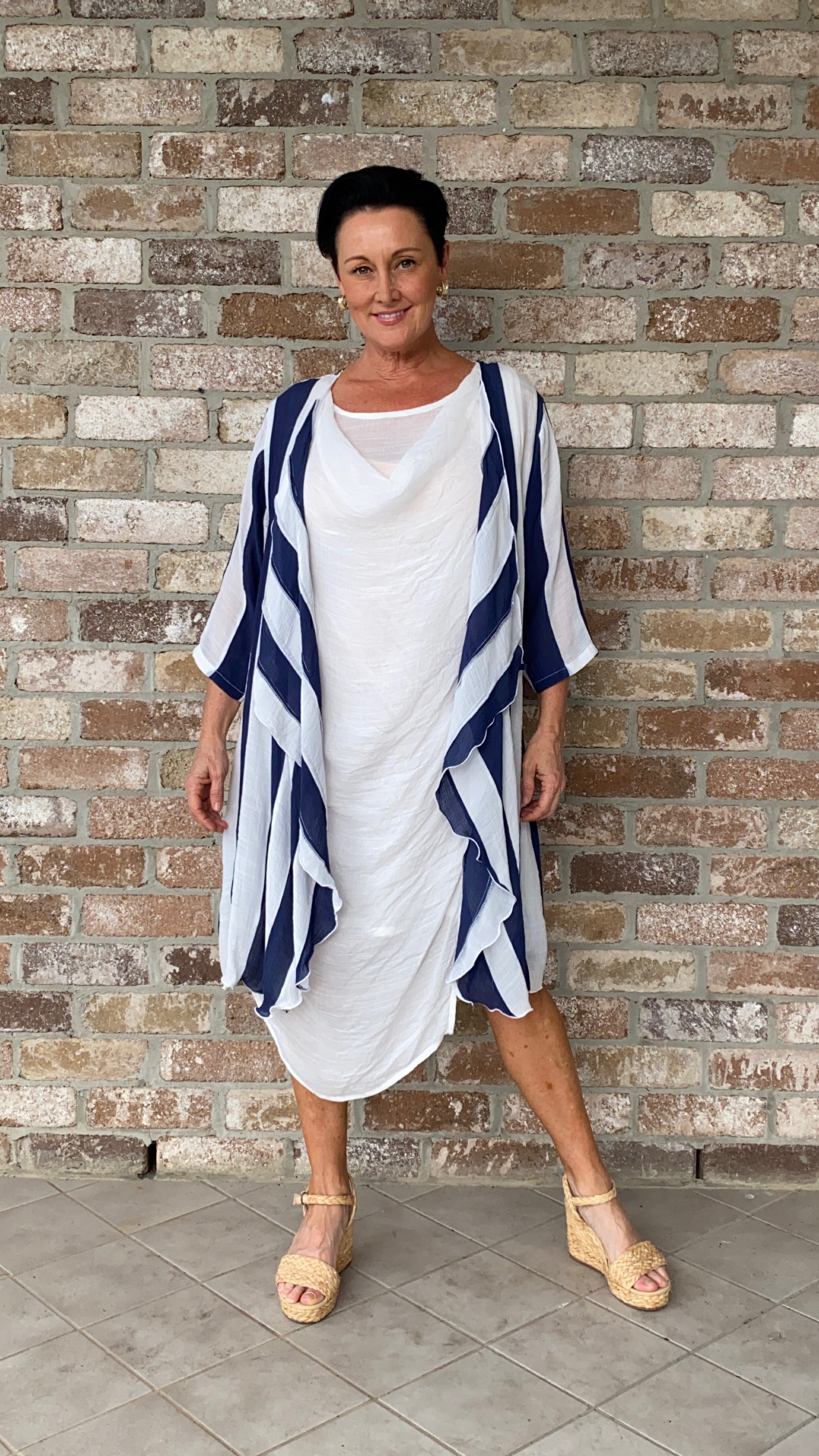 LONG Infinity Jacket/Top Burleigh Beach Stripe