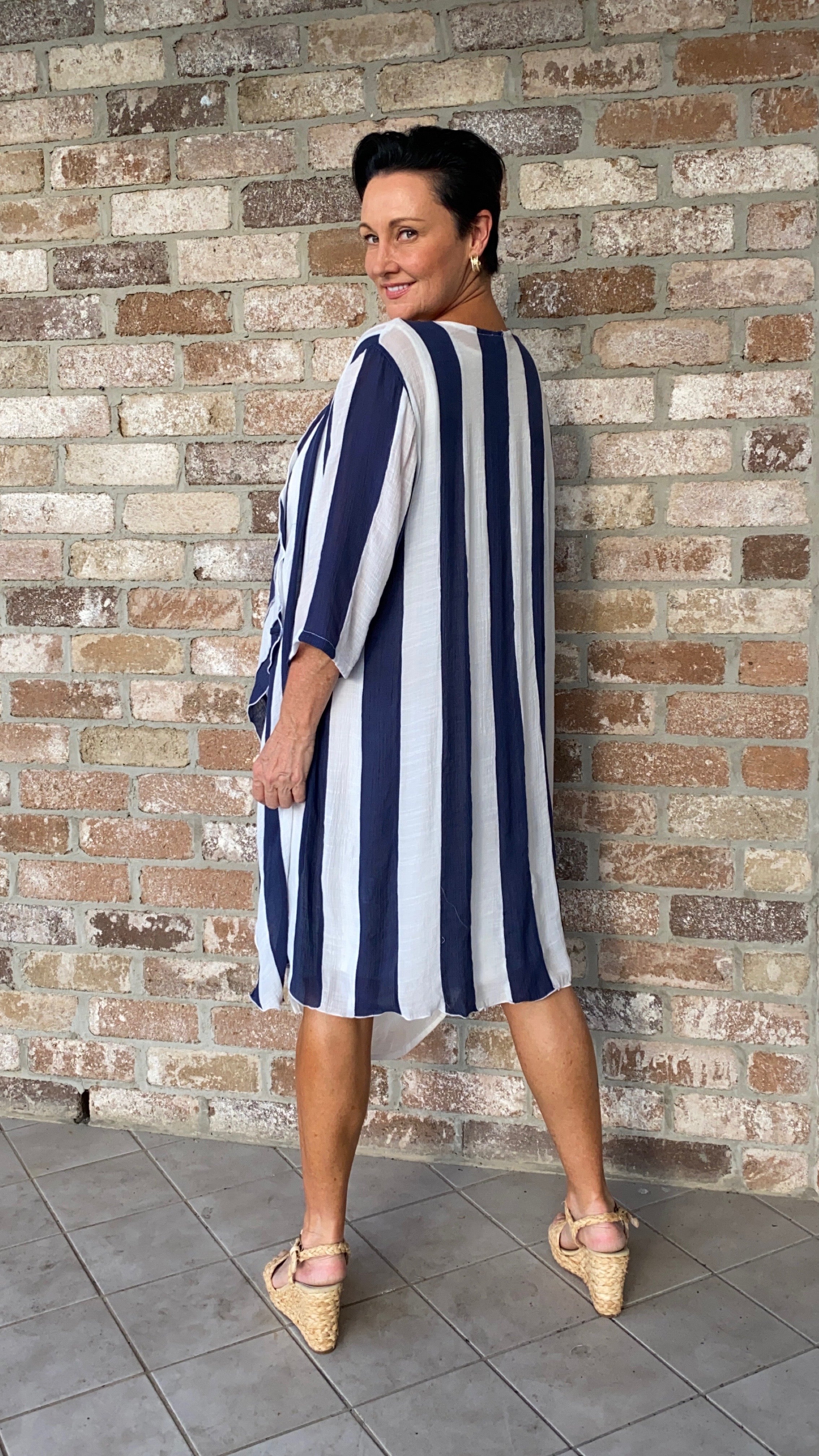 LONG Infinity Jacket/Top Burleigh Beach Stripe
