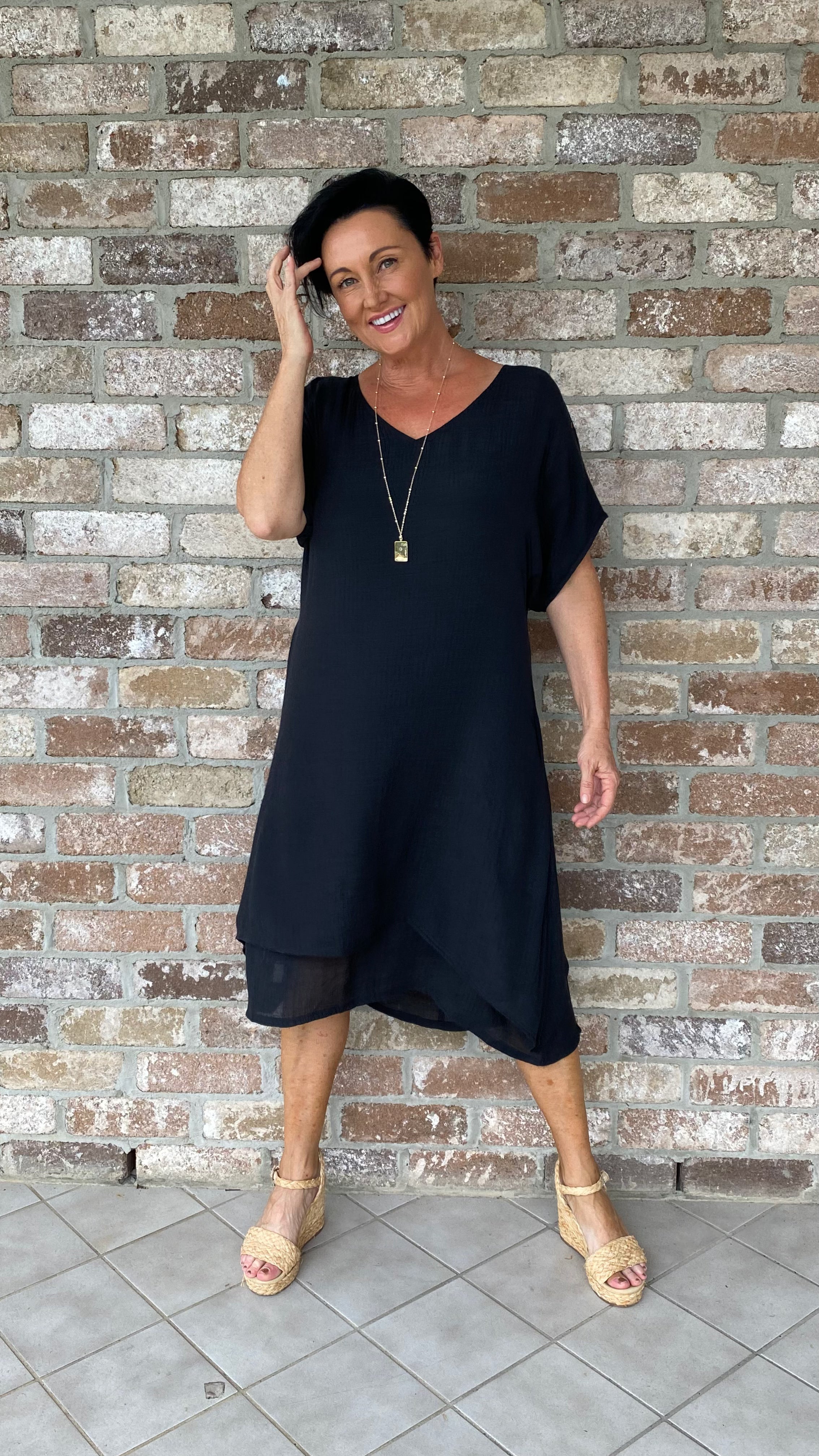 Back in Stock Chelsea Dress in BLACK