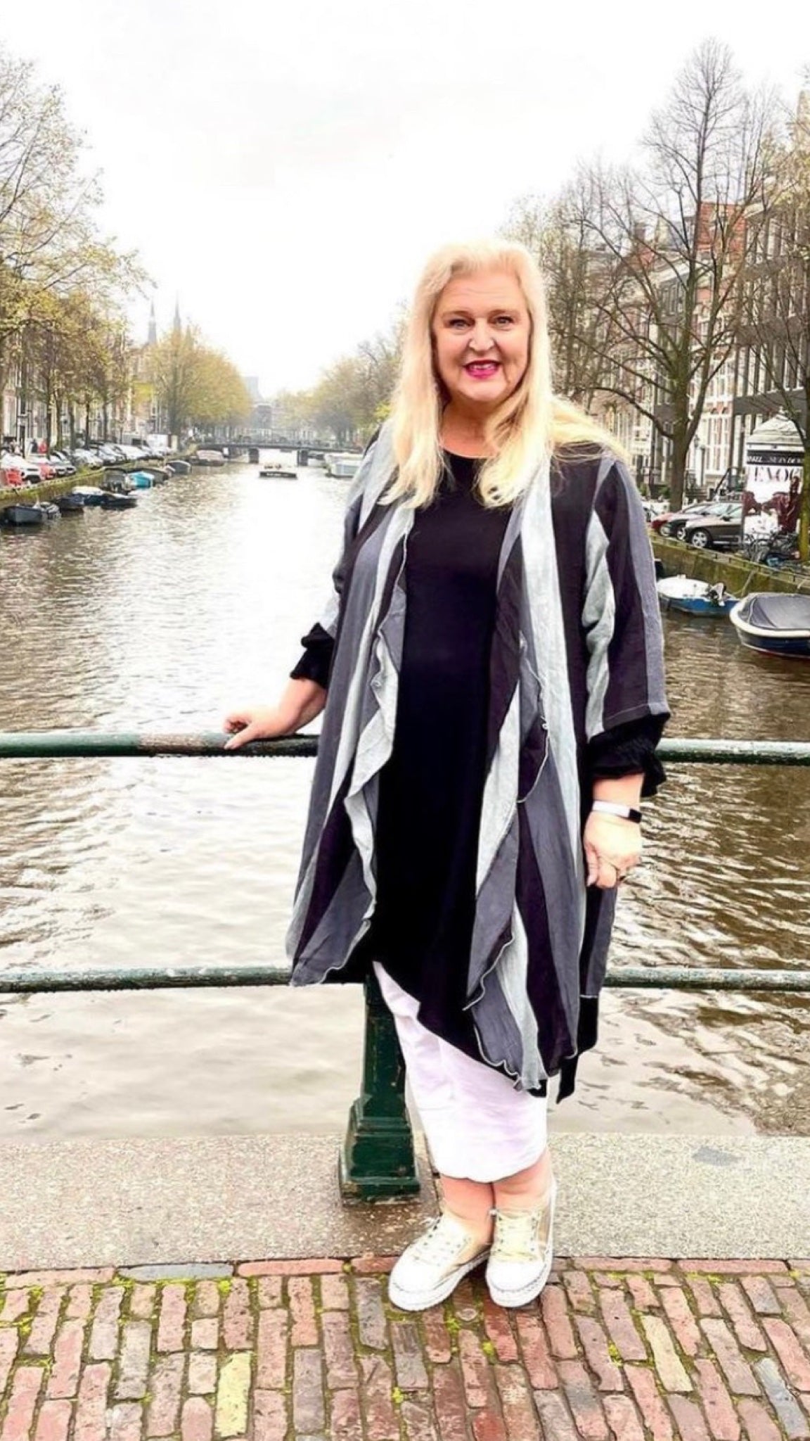 NEW TO SALE LONG Infinity Jacket/Top Liquorice Stripe