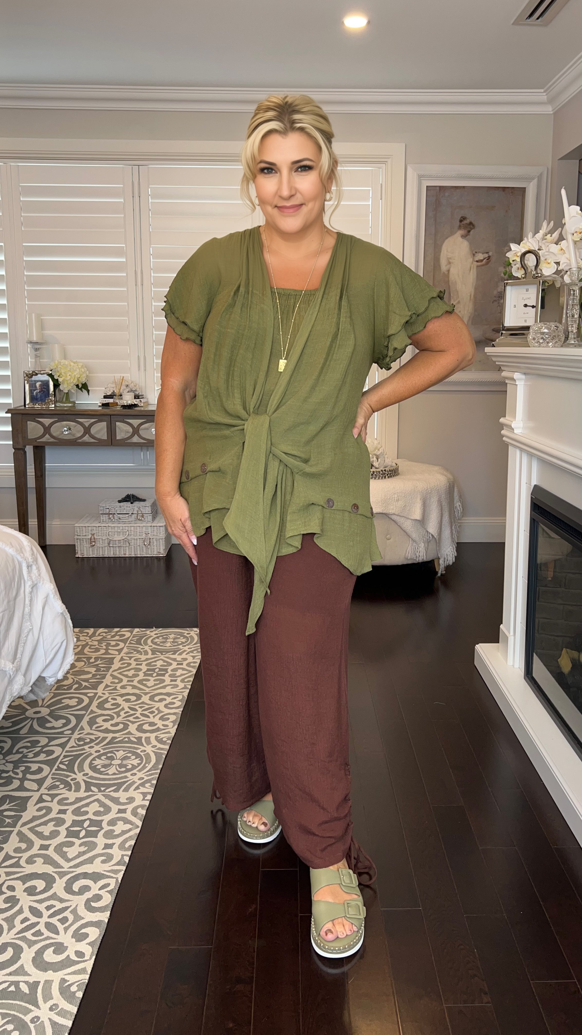 NEW Swing Top in Olive