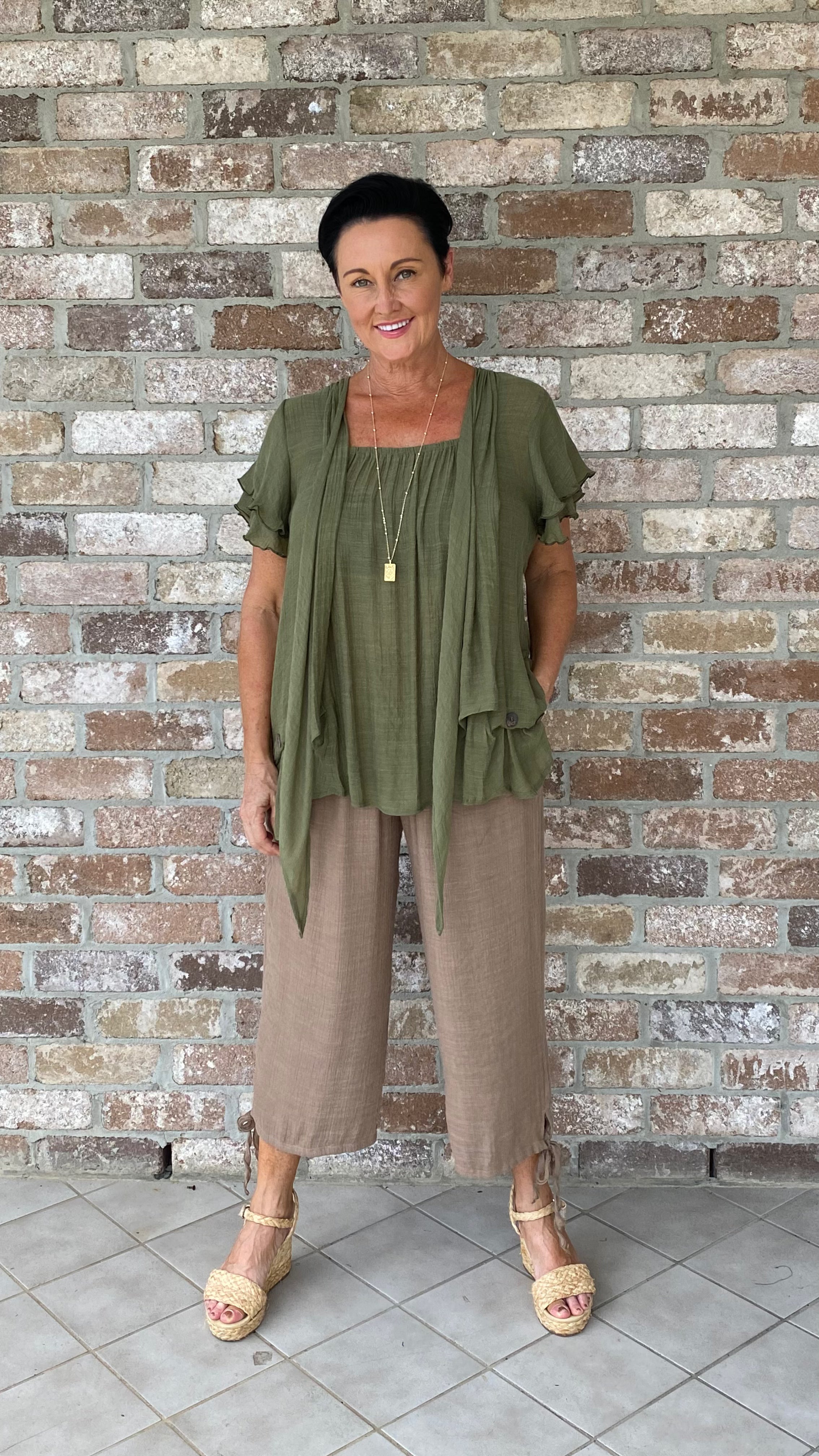 NEW Swing Top in Olive