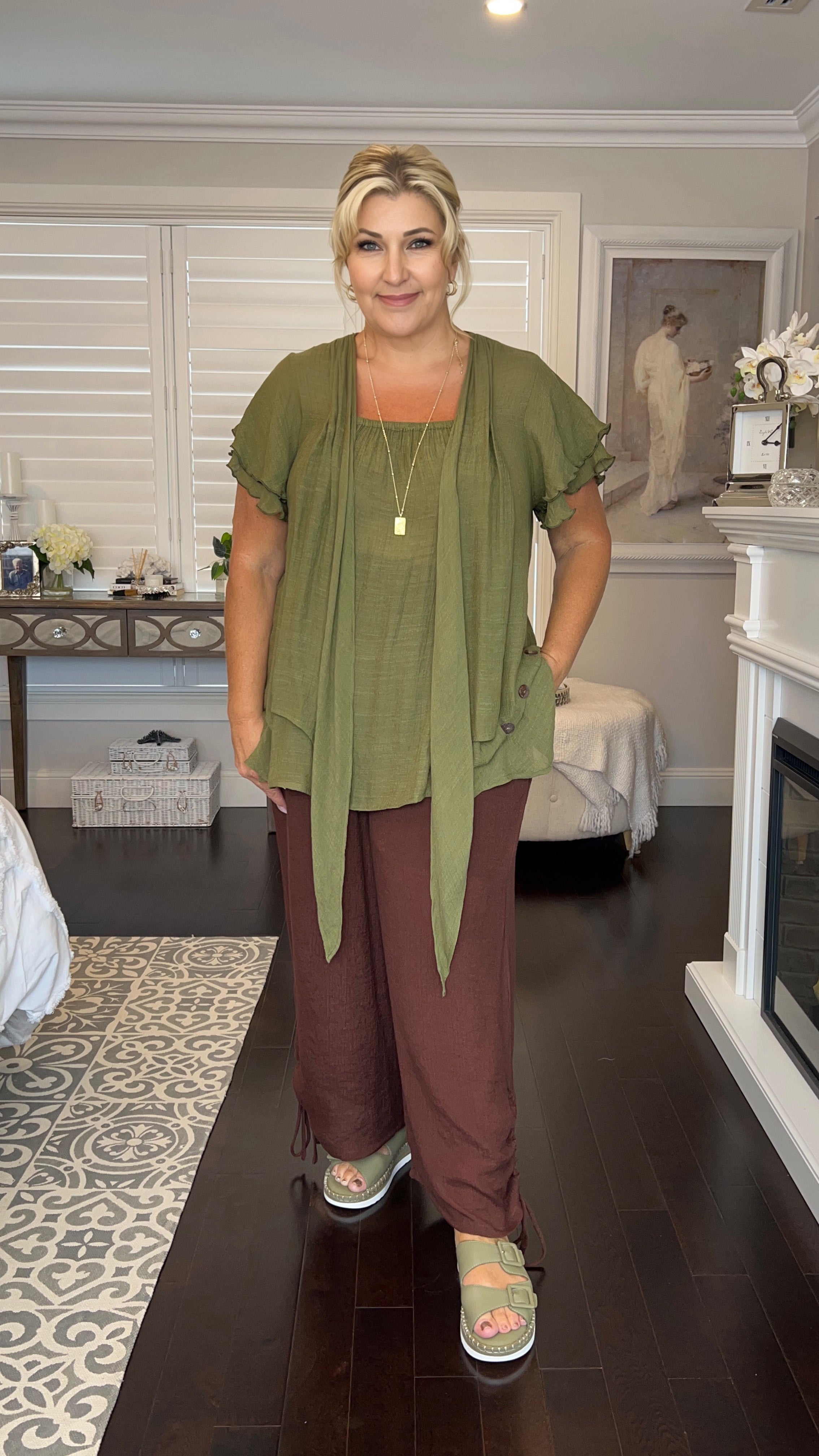 NEW Swing Top in Olive