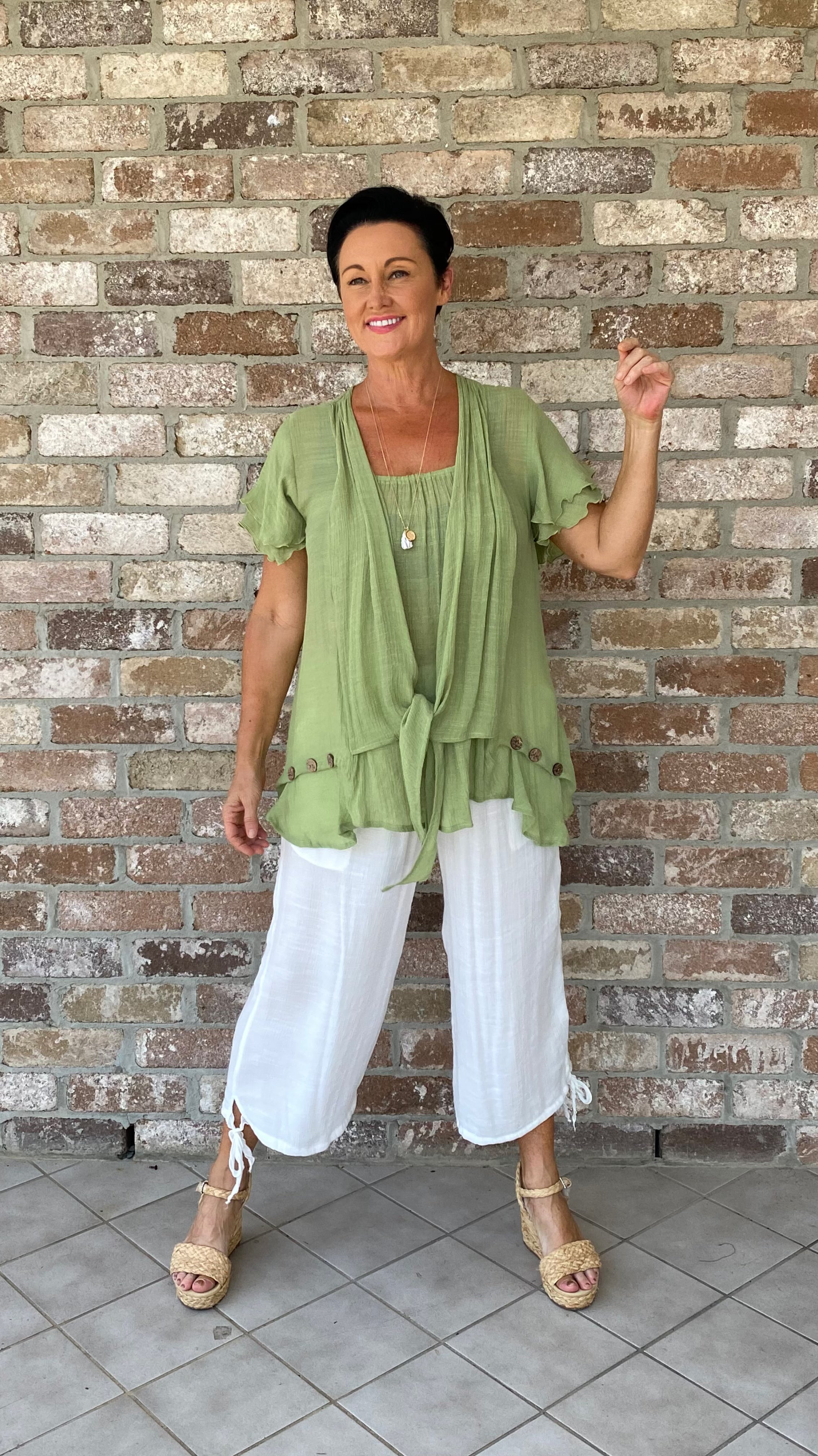NEW Swing Top in Soft Mint