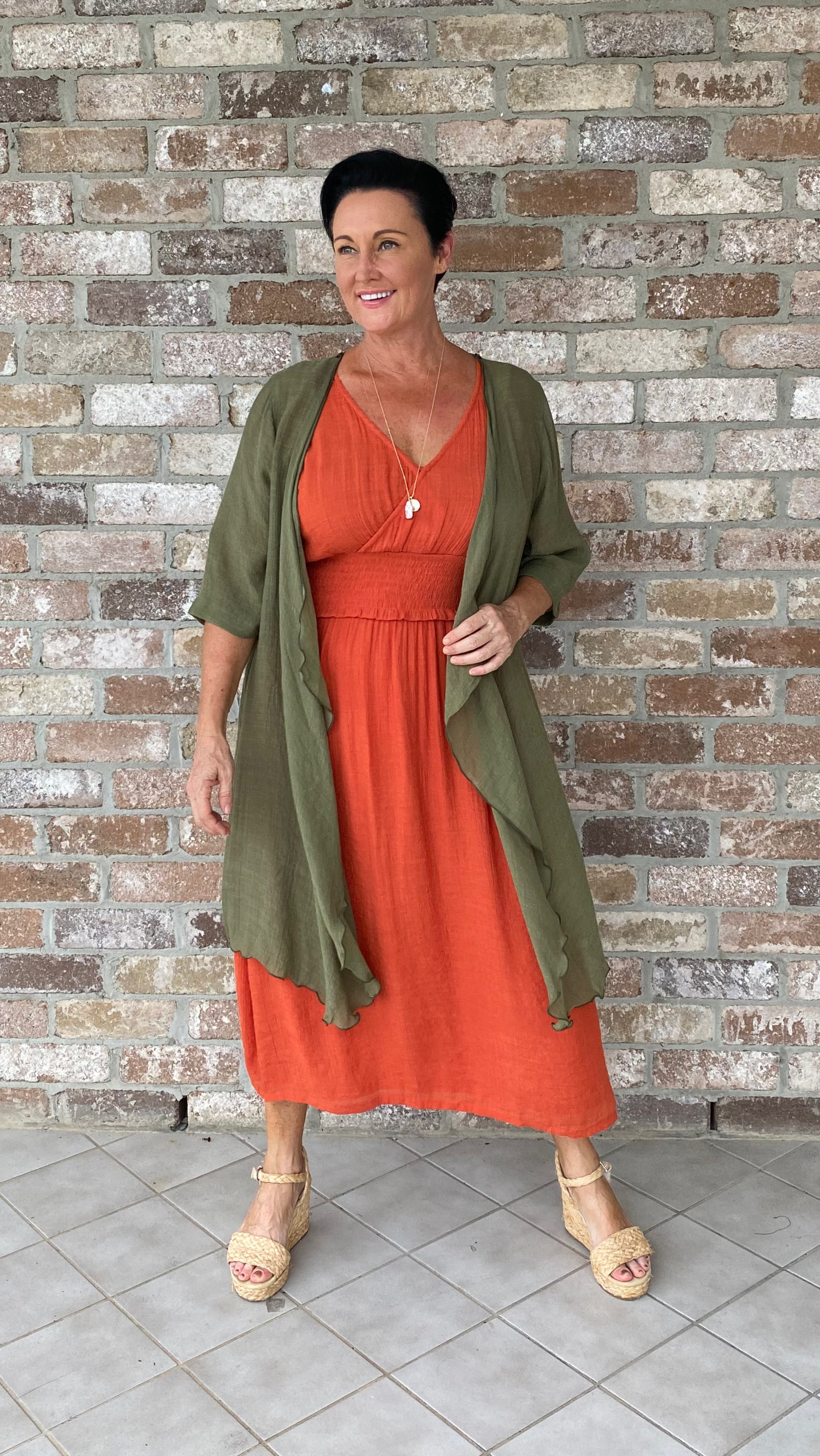 NEW to SALE Poppy Dress in Rust