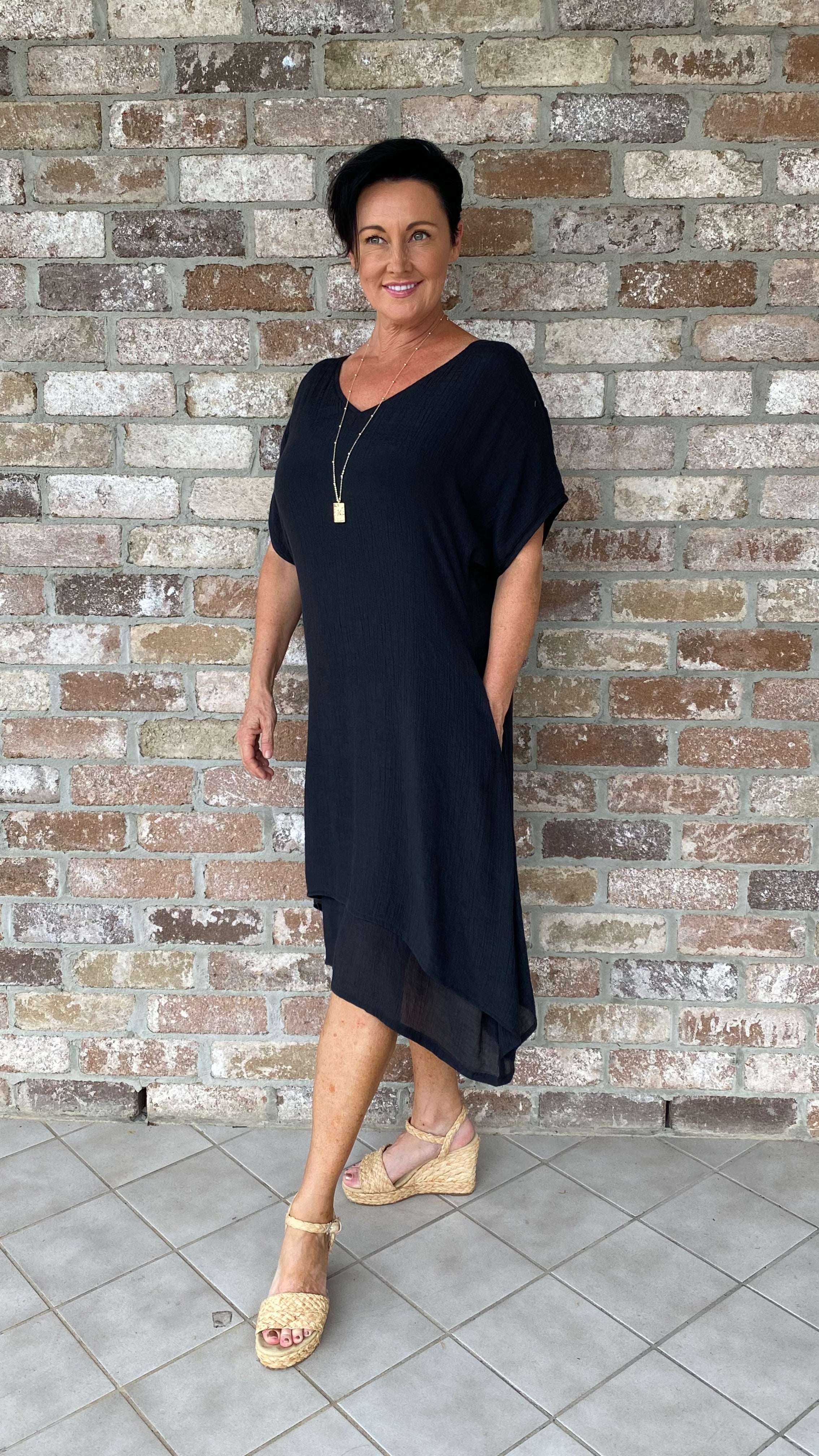 Back in Stock Chelsea Dress in BLACK