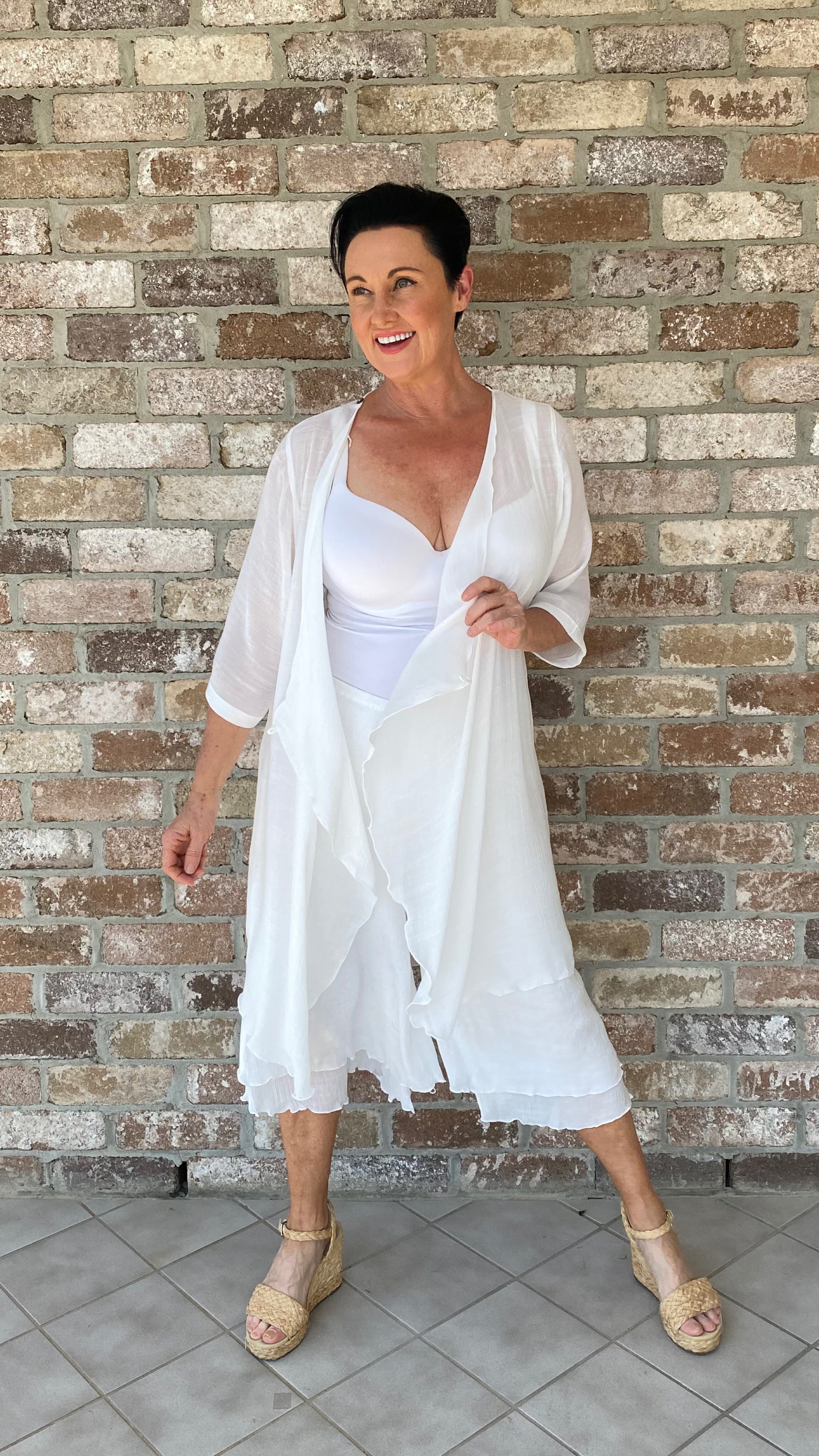 LONG Infinity Jacket/Top White