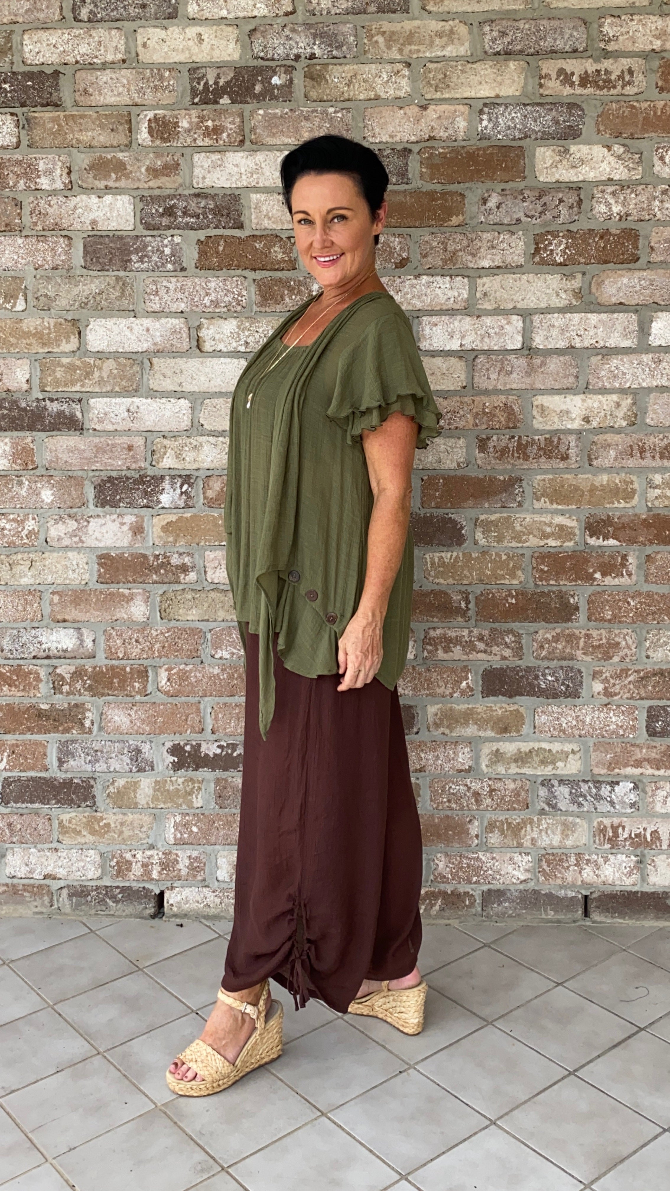 NEW Swing Top in Olive
