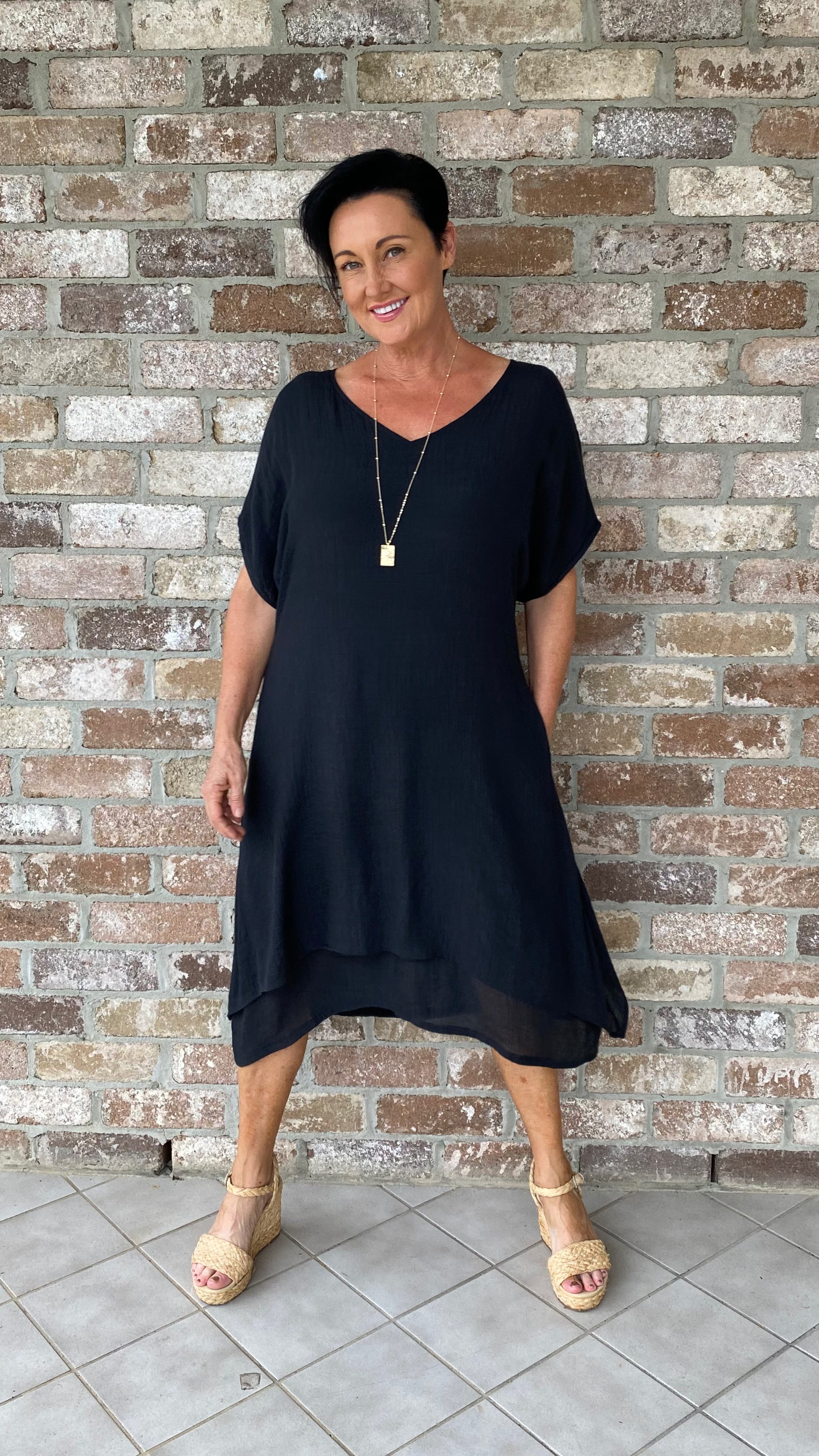 Back in Stock Chelsea Dress in BLACK