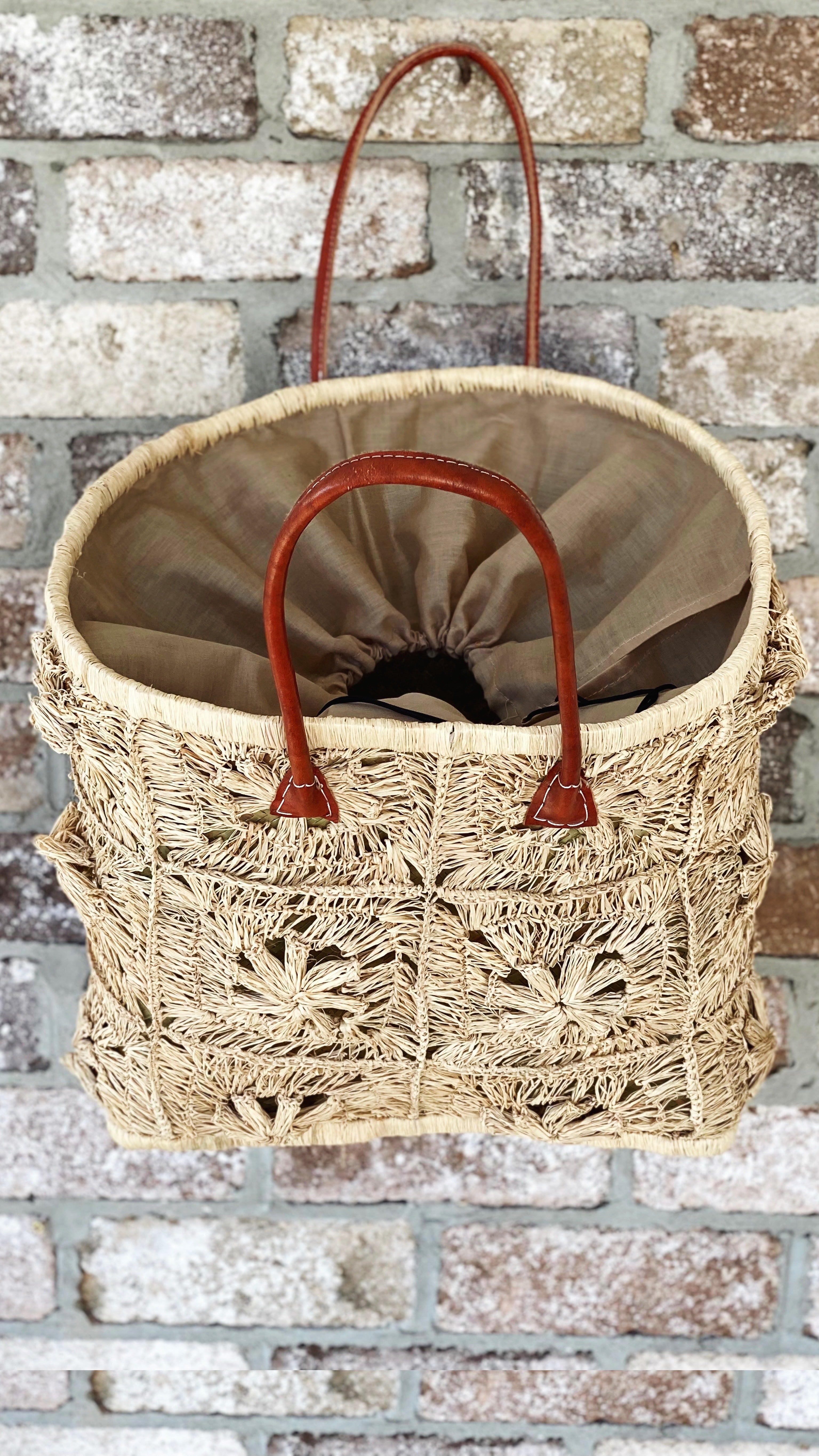 NEW Flower Power Basket freeshipping - White Amber the Label