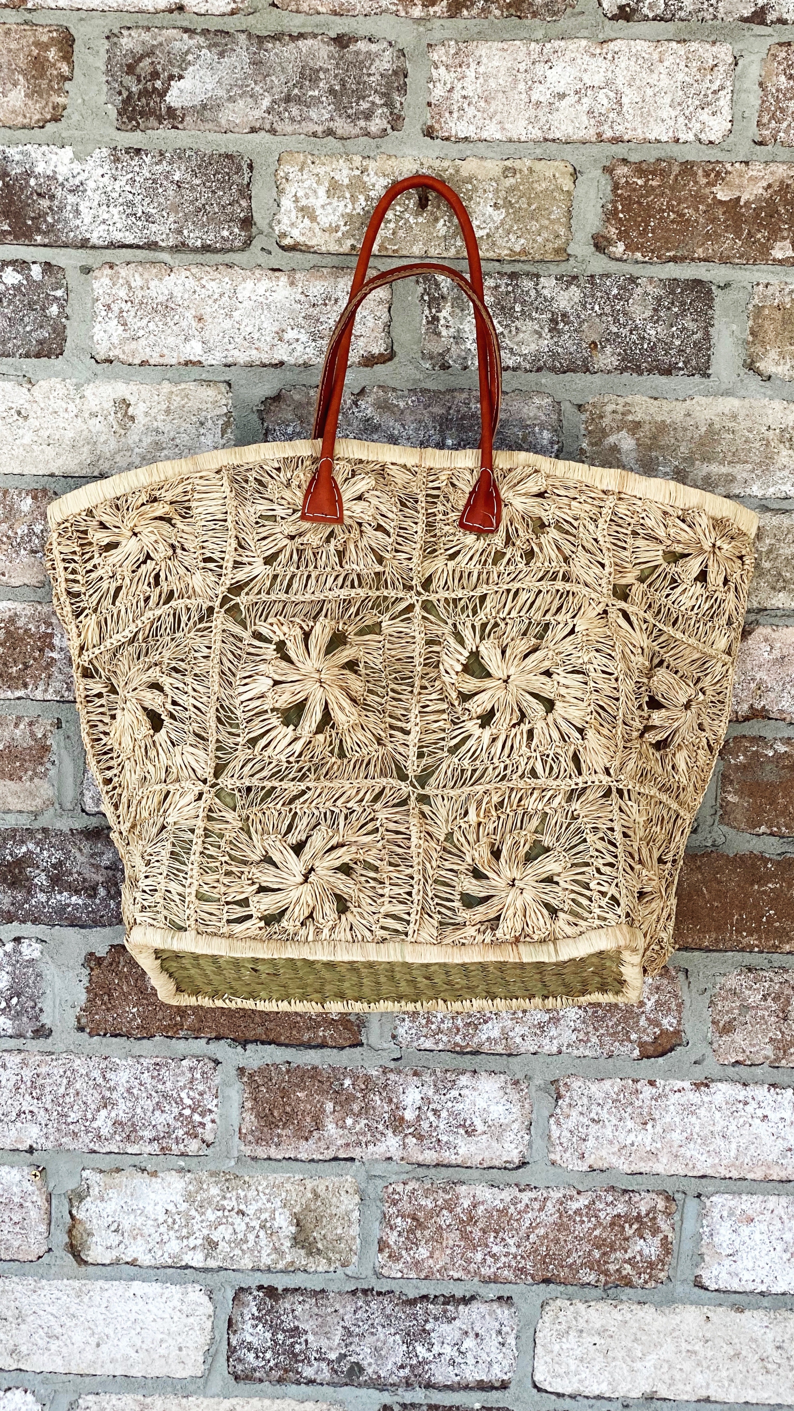 NEW Flower Power Basket freeshipping - White Amber the Label