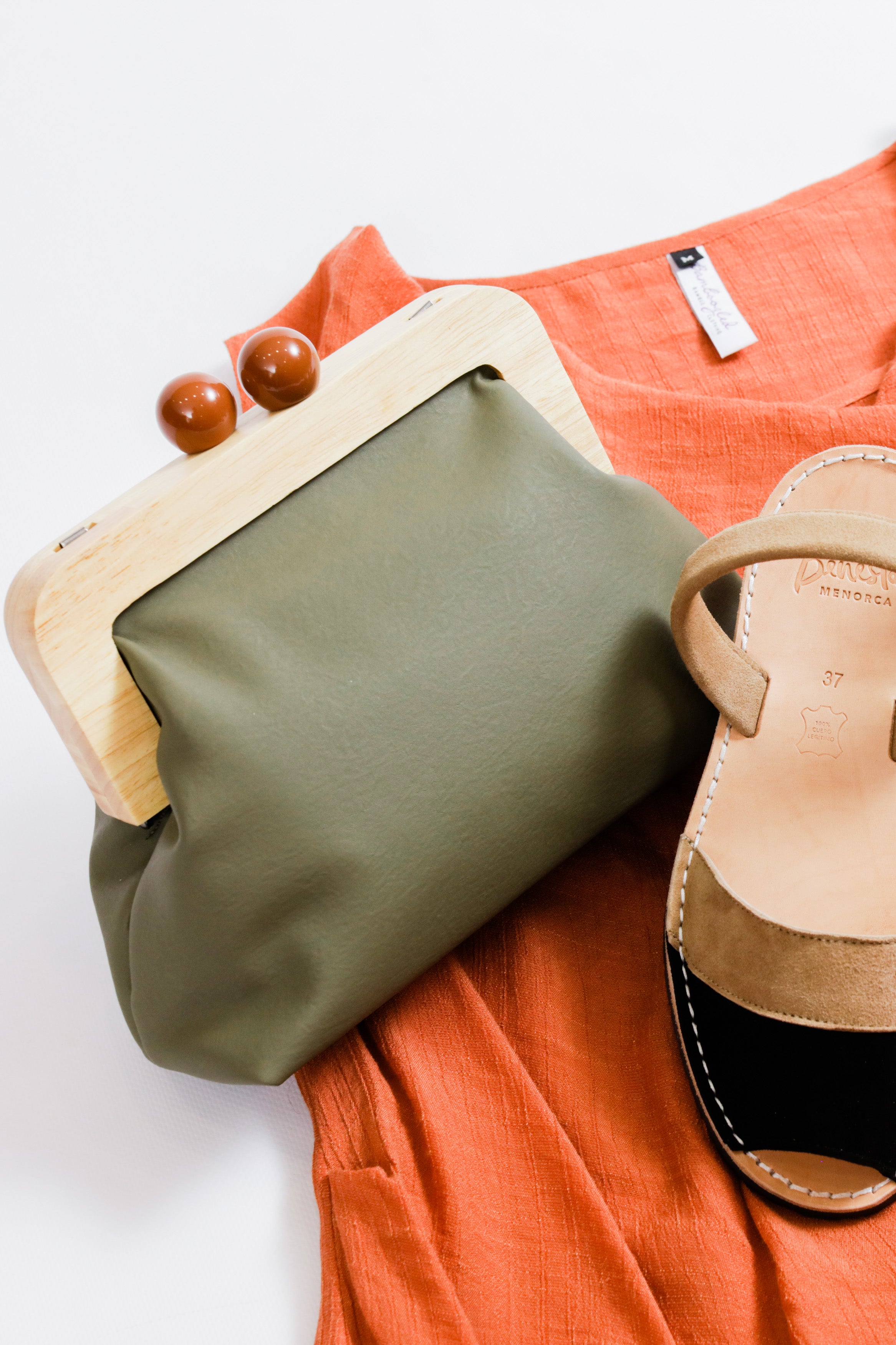 The Purse Bag Khaki freeshipping - White Amber the Label