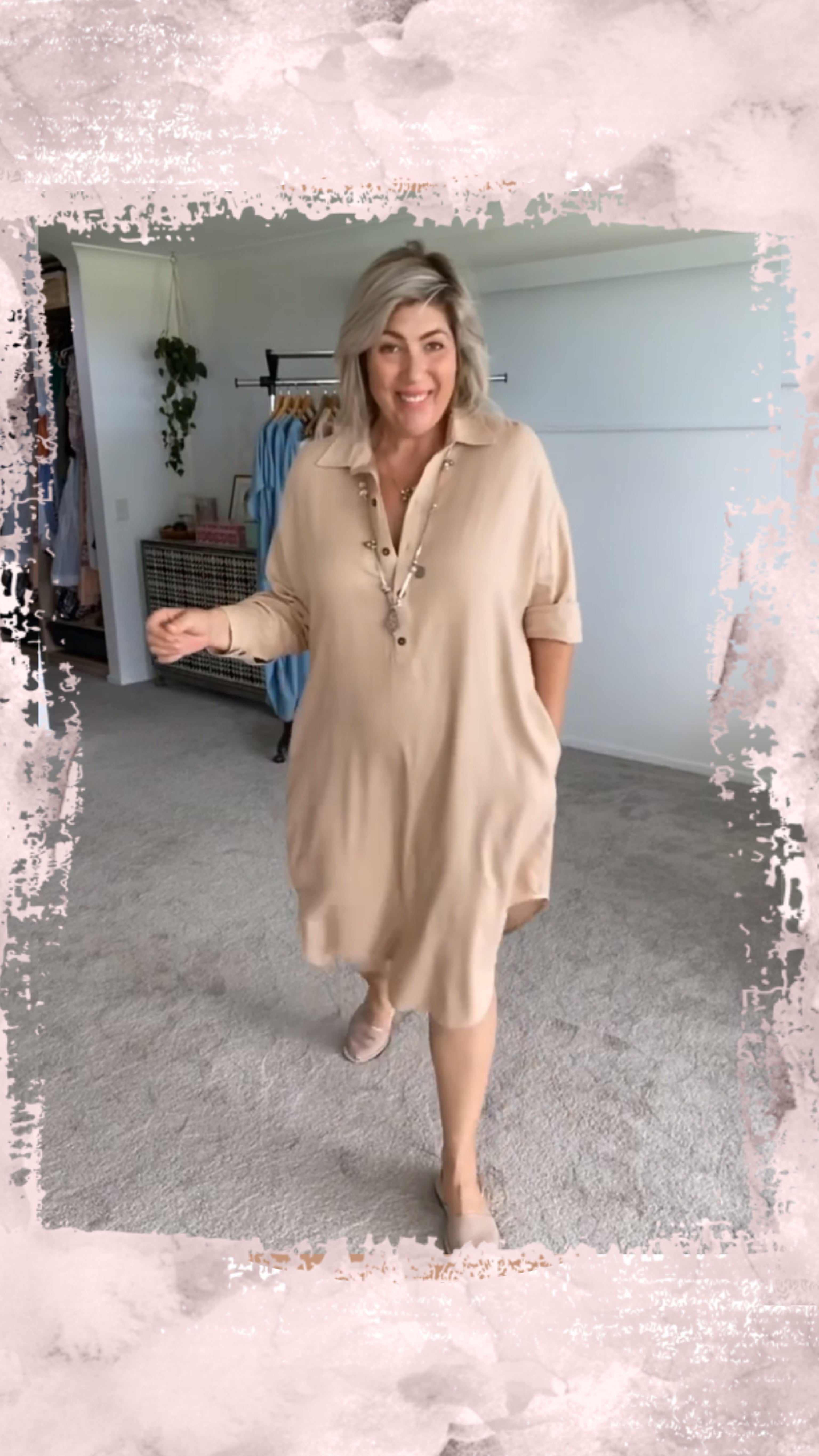 Linen Shirt Dress in Dusk freeshipping - White Amber the Label