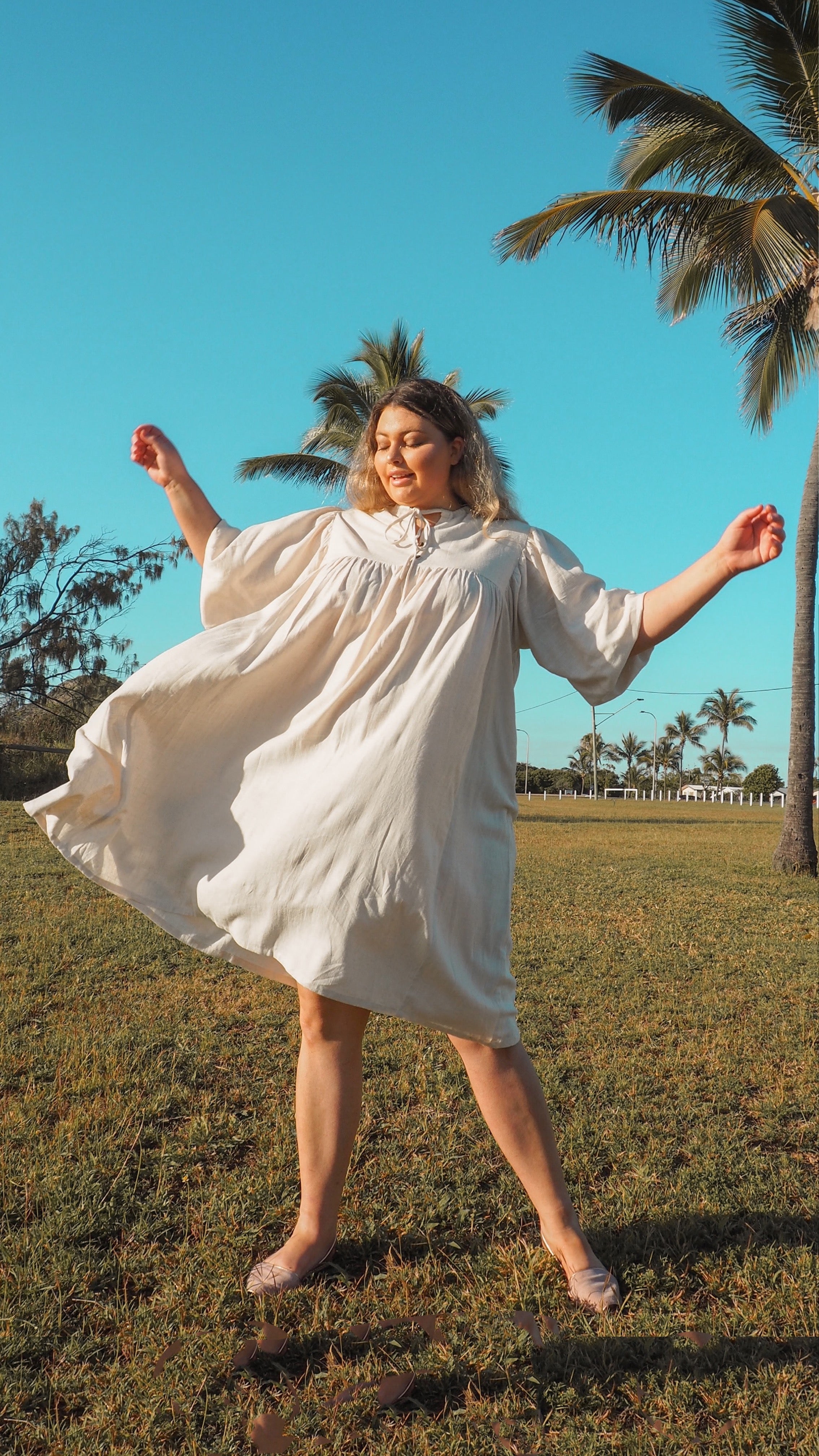 NEW Linen Faraway Dress in Sand freeshipping - White Amber the Label