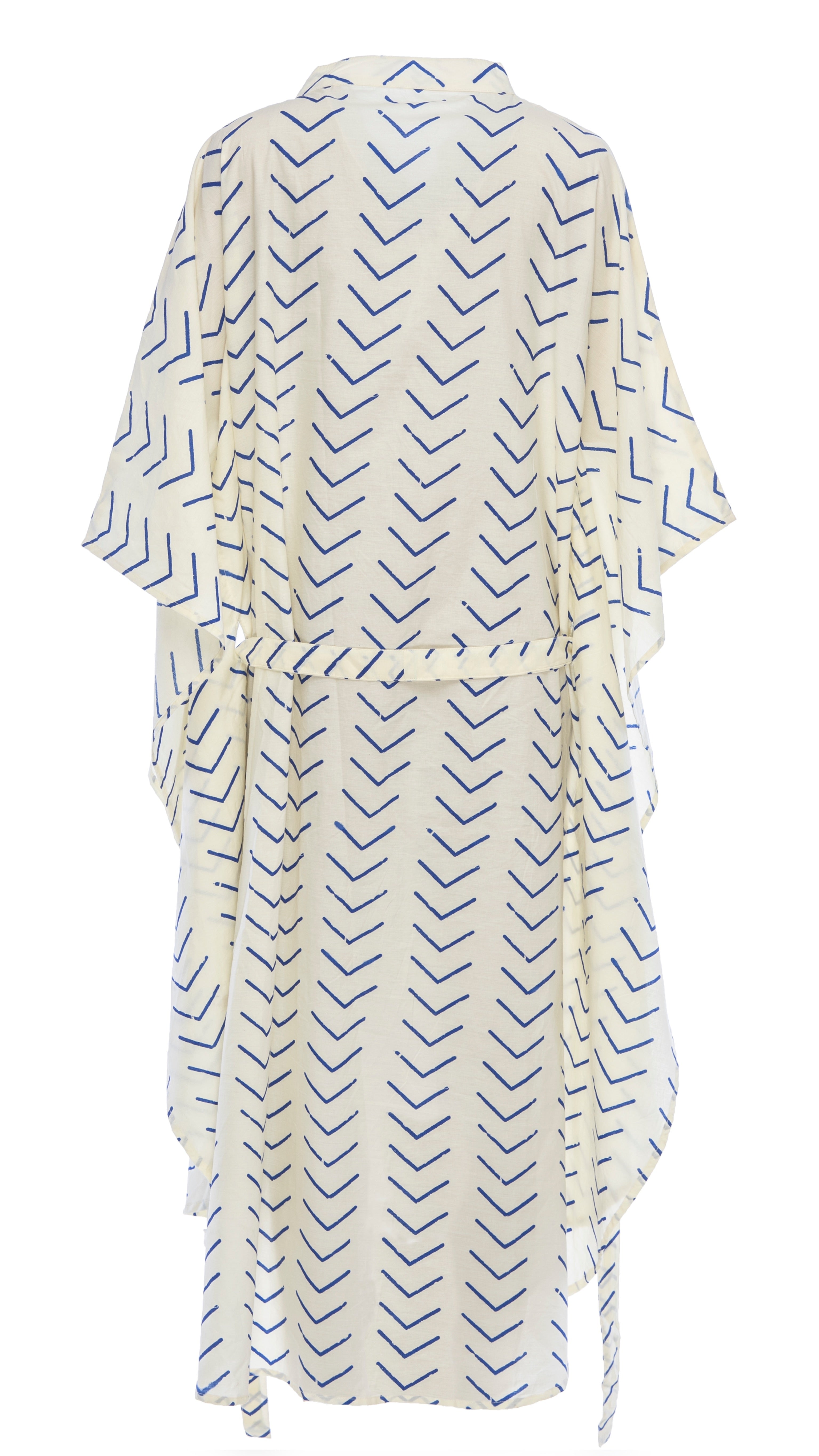 Organic Cotton ARROW Kaftan Dress freeshipping - White Amber the Label