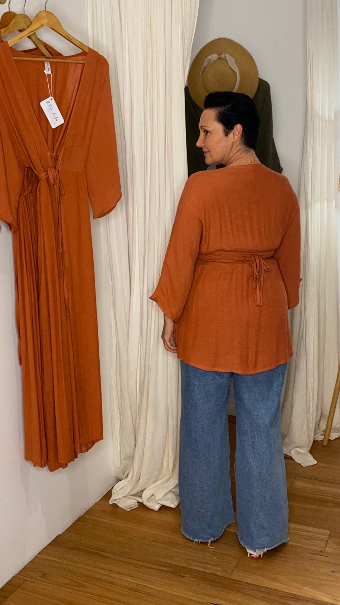 NEW Goddess Top/Cardi in Rust