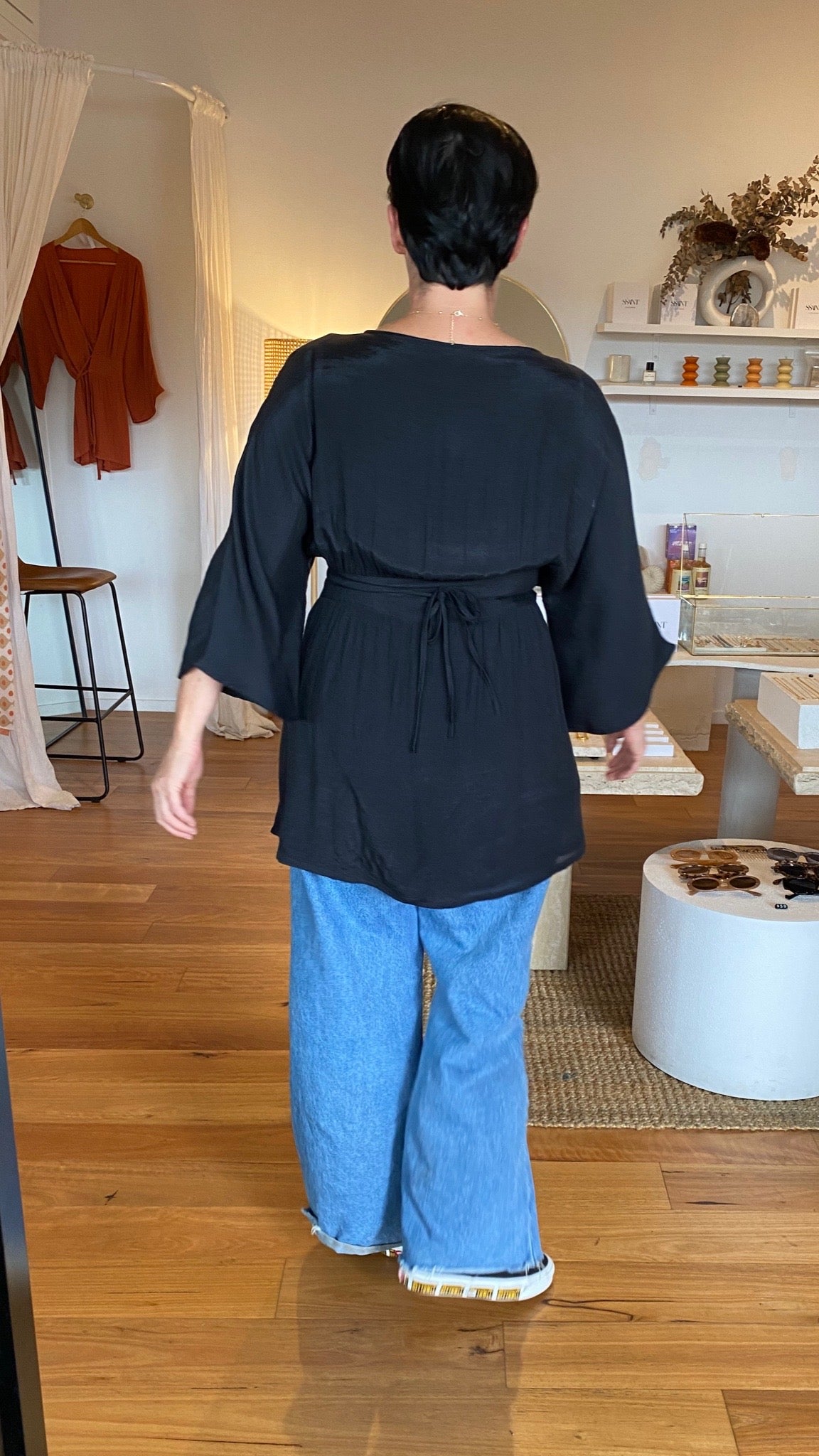 NEW Goddess Top/Cardi in Black