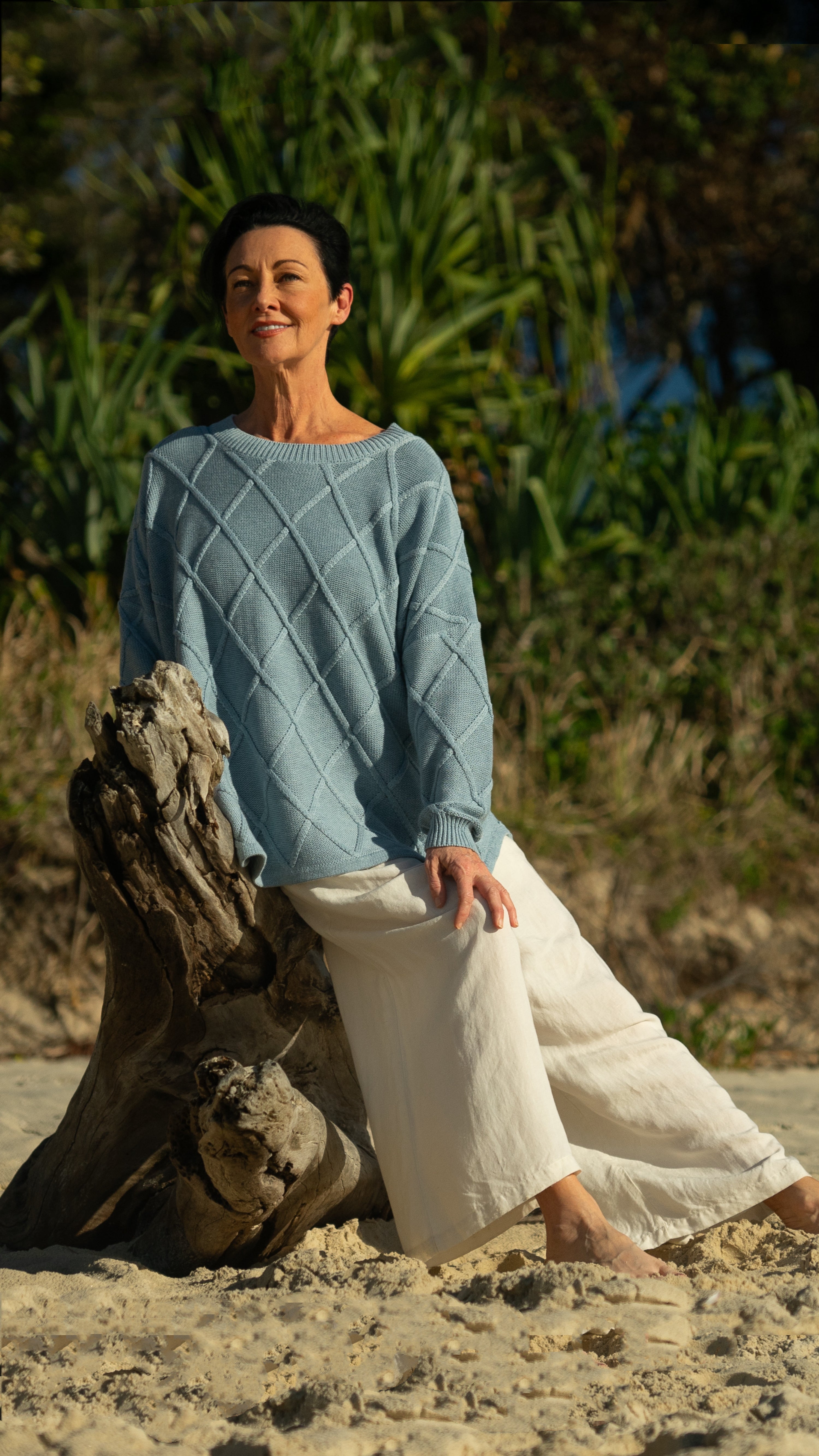 NEW 100% Cotton -  Liora Relaxed Jumper in Lake