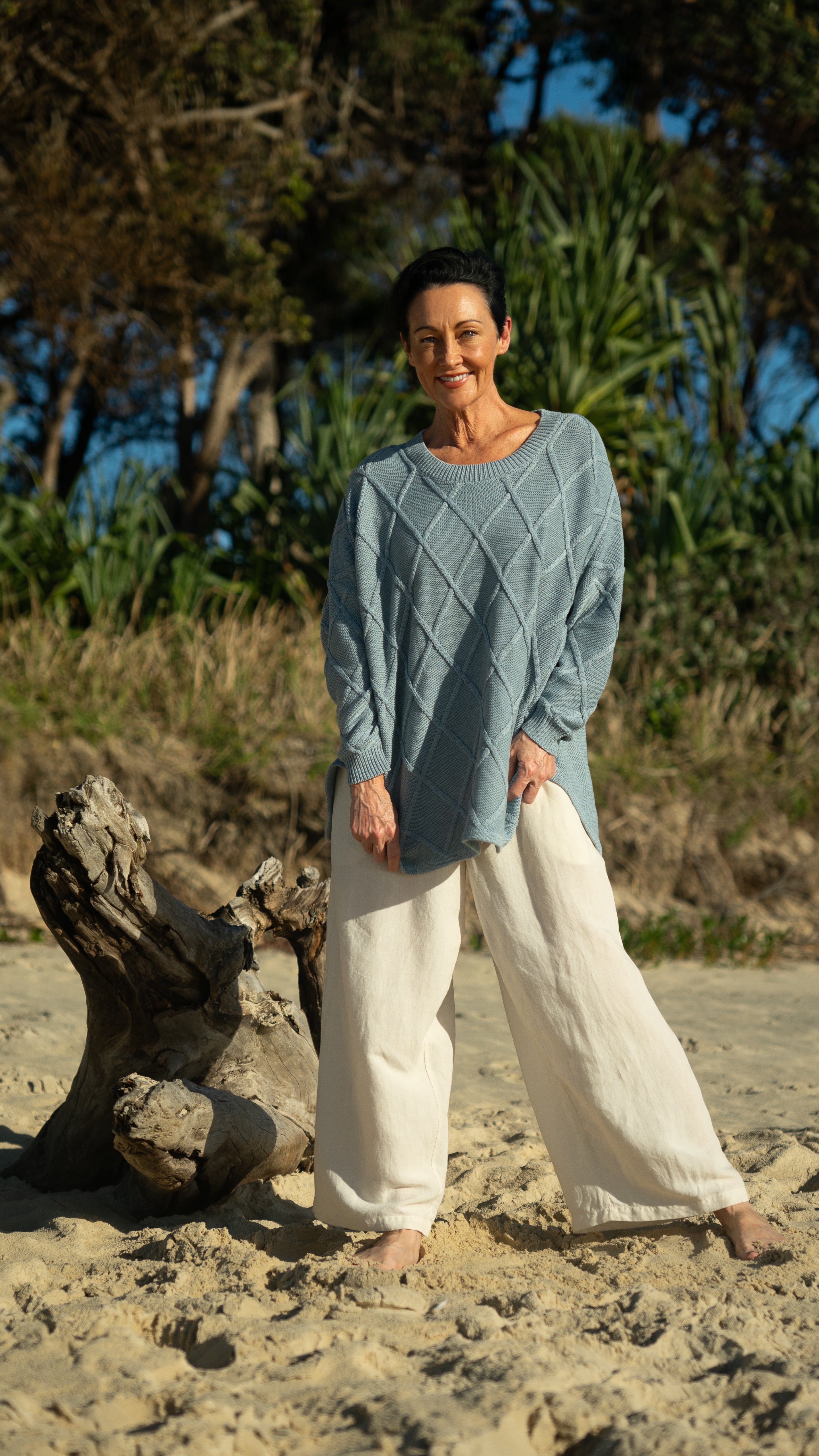 NEW 100% Cotton -  Liora Relaxed Jumper in Lake