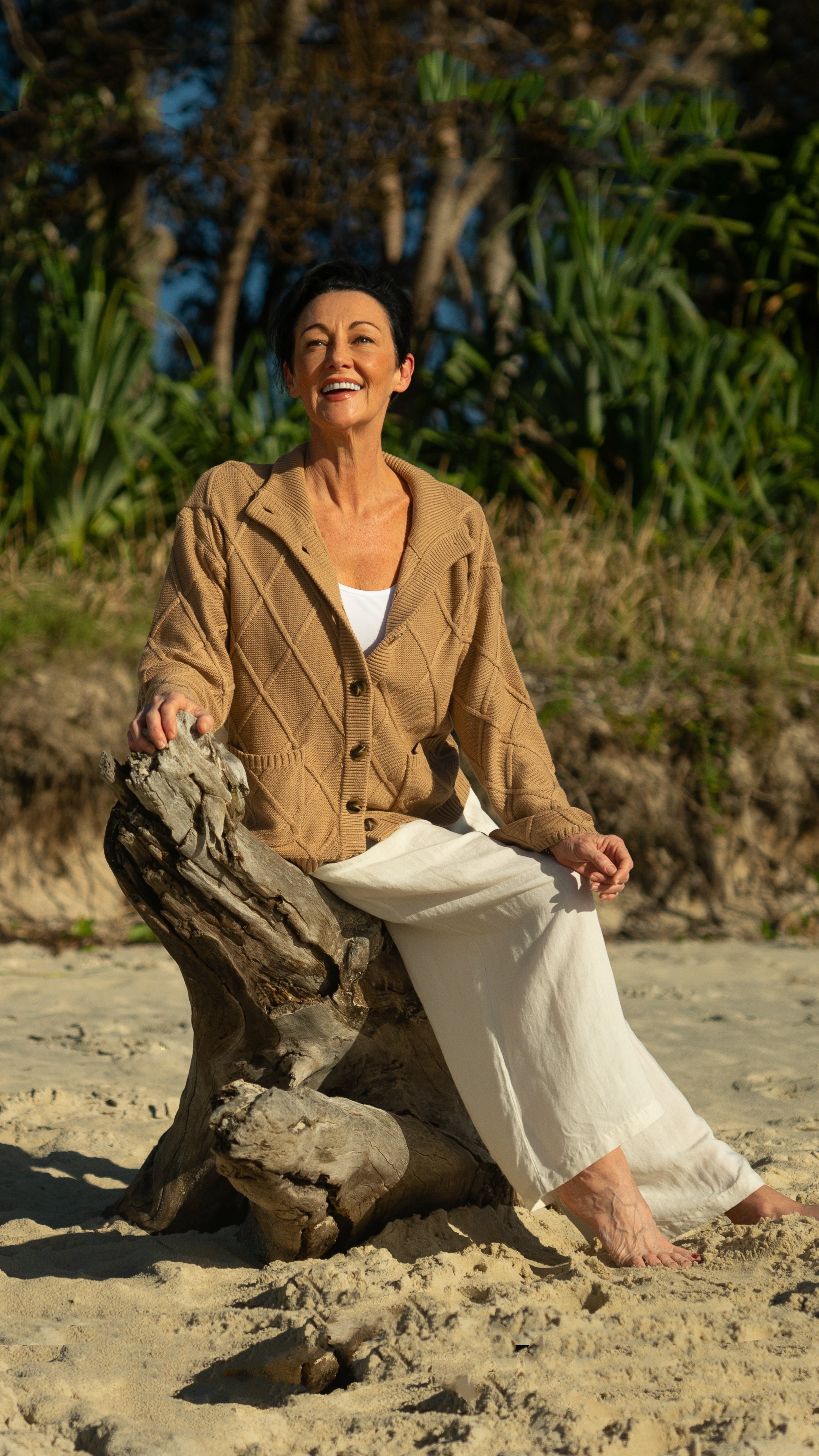 NEW Liora CARDIGAN in Mocha 100% Cotton