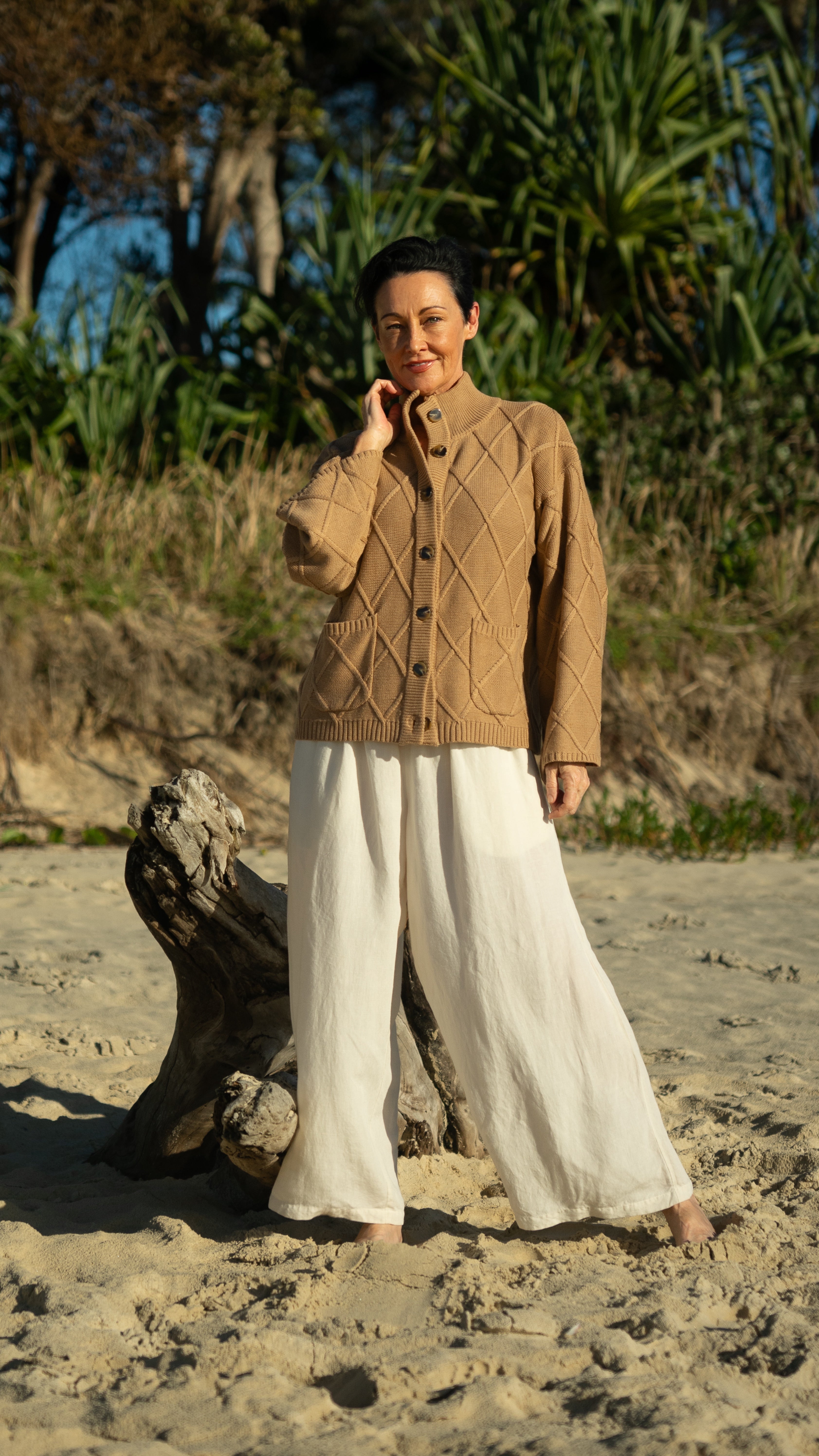 NEW Liora CARDIGAN in Mocha 100% Cotton