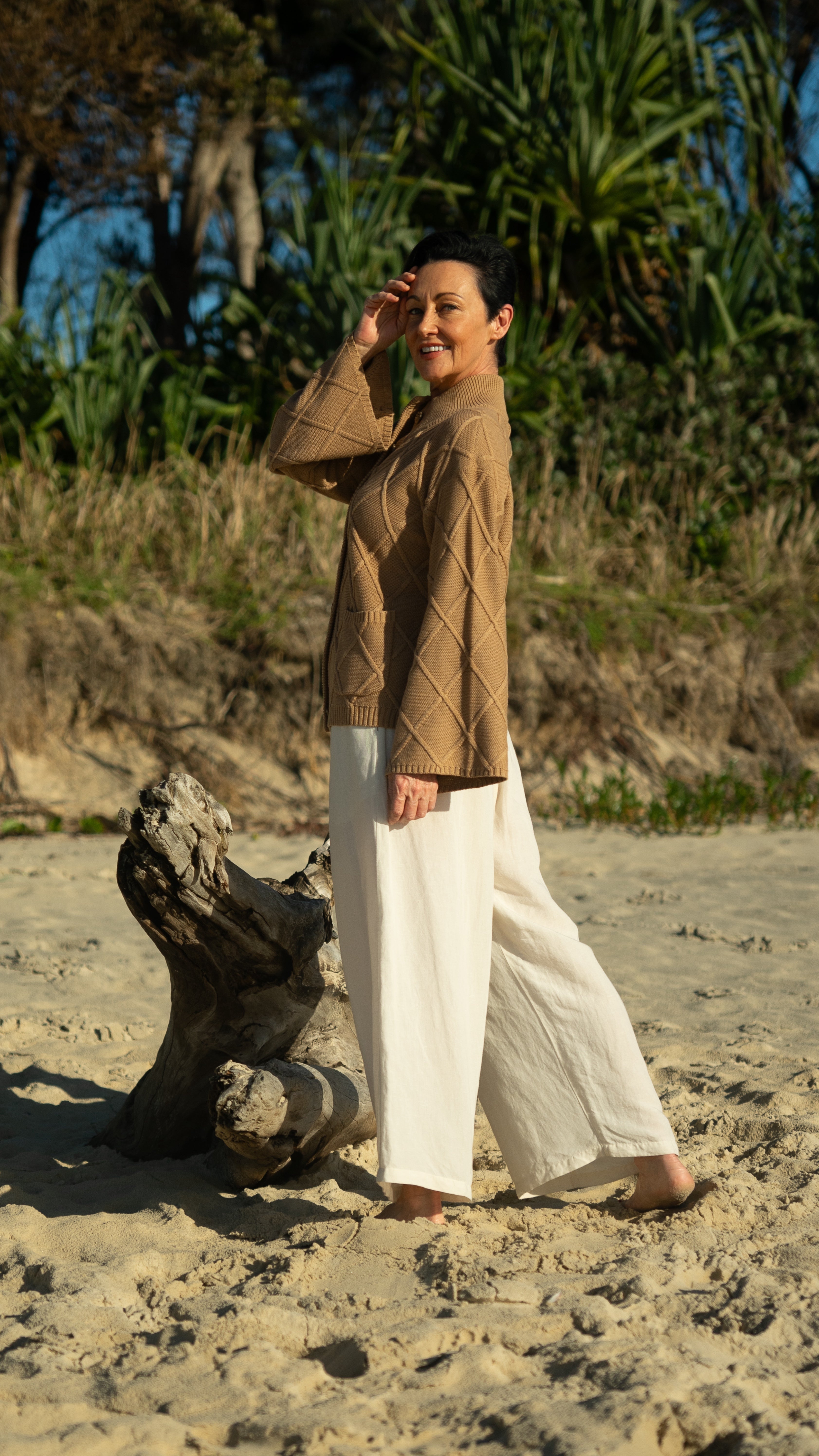 NEW Liora CARDIGAN in Mocha 100% Cotton