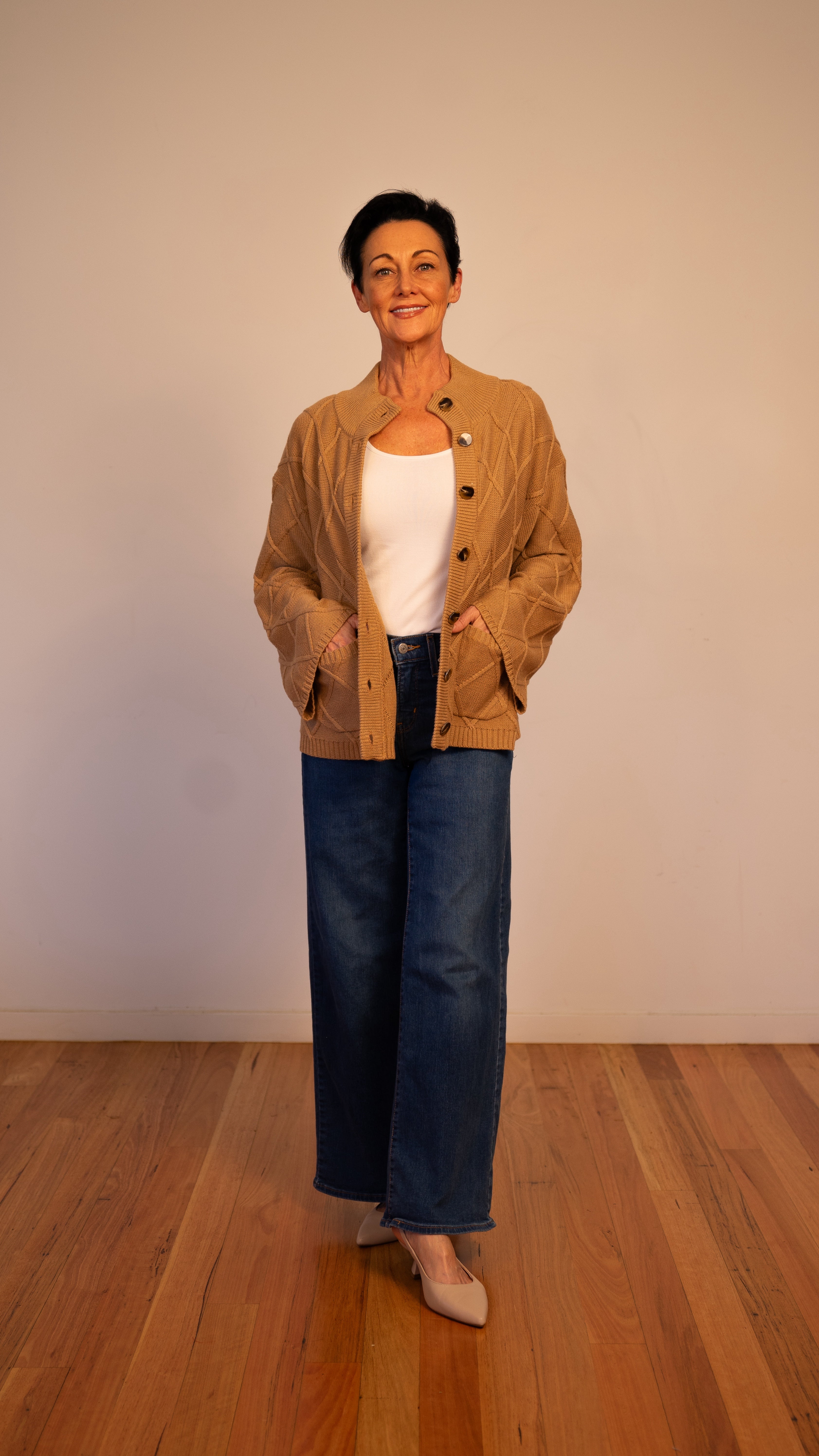 NEW Liora CARDIGAN in Mocha 100% Cotton