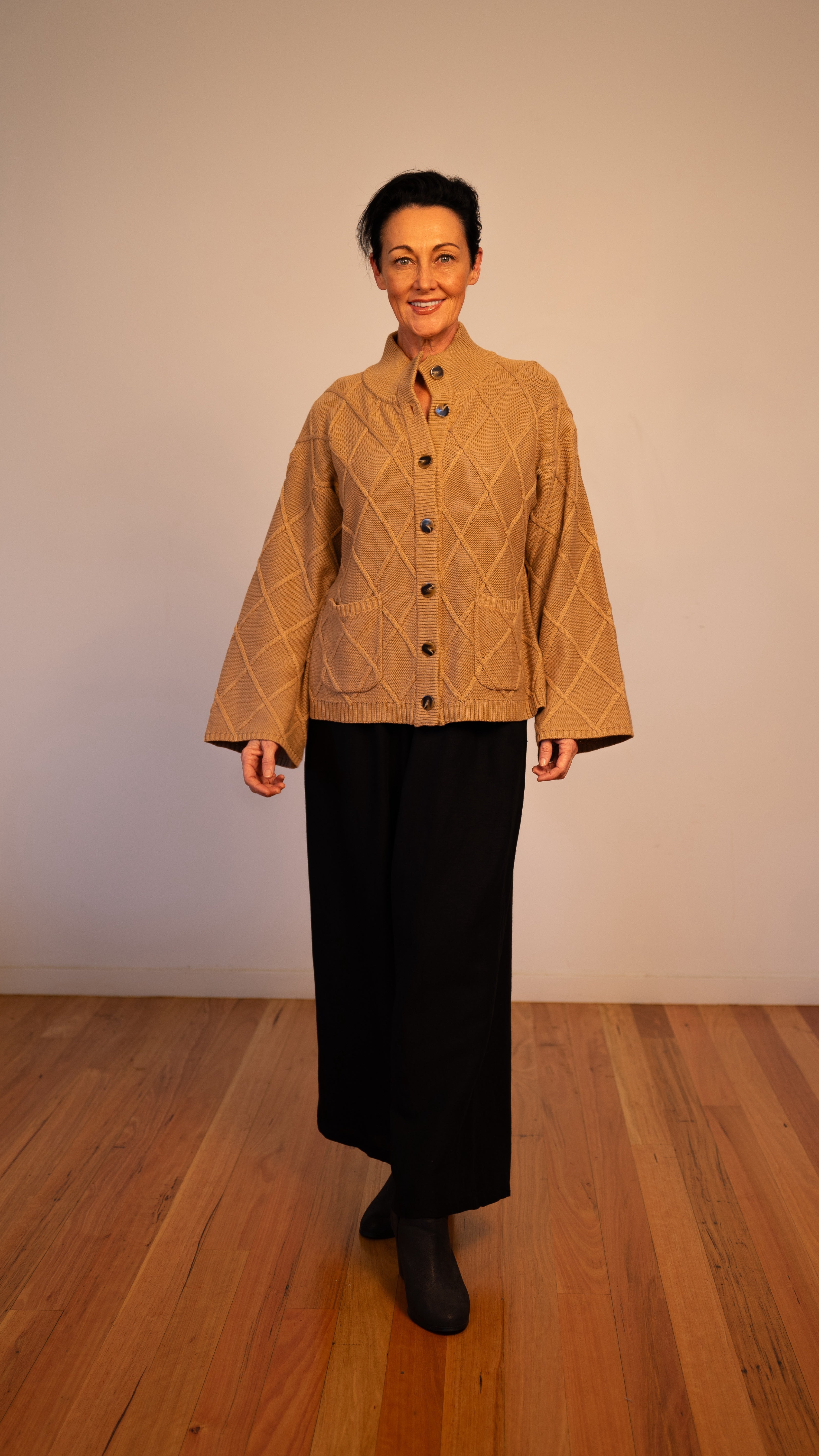 NEW Liora CARDIGAN in Mocha 100% Cotton