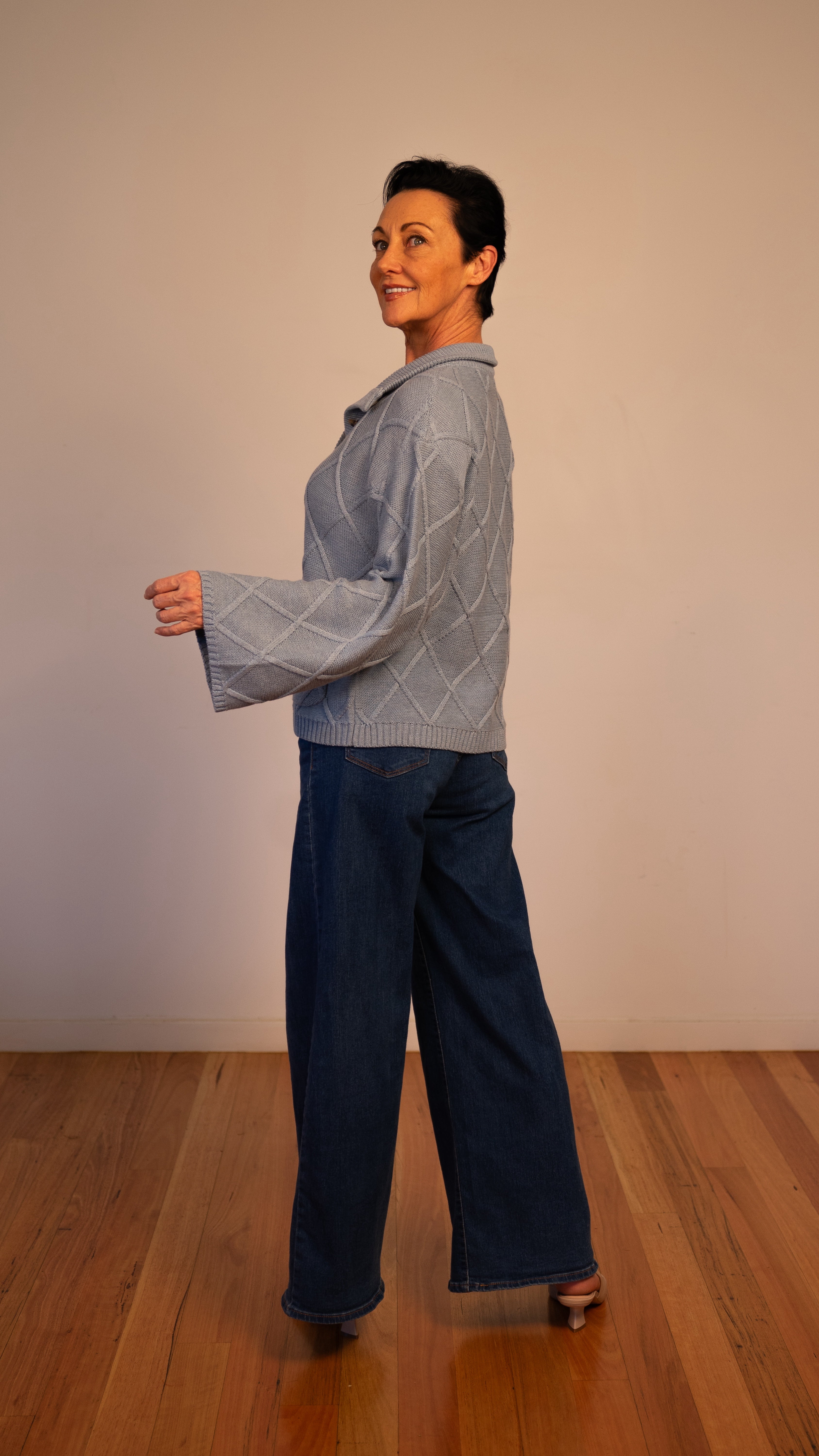 NEW Liora CARDIGAN in Lake 100% Cotton