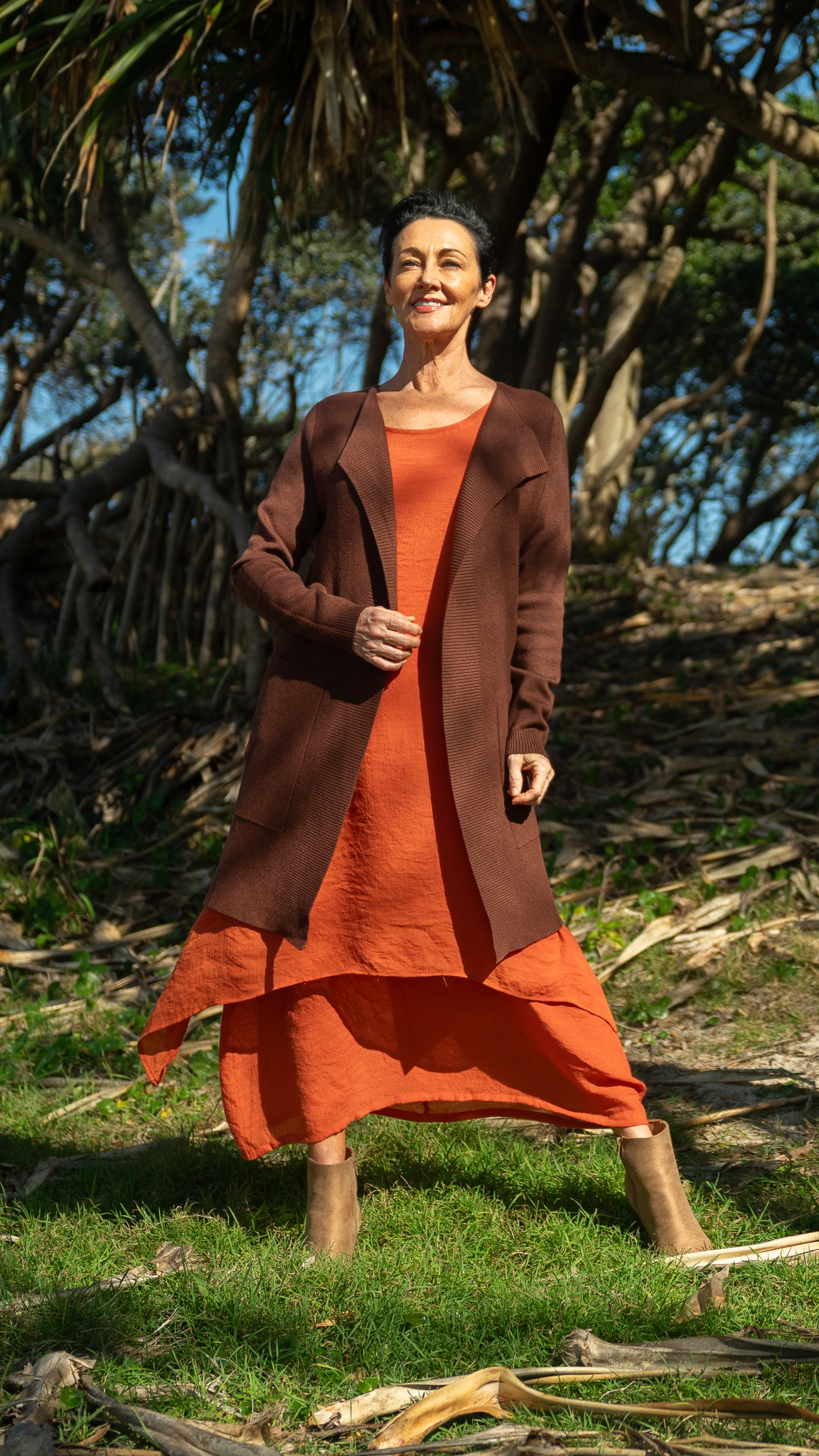 NEW Samira Cardigan in Mahogany