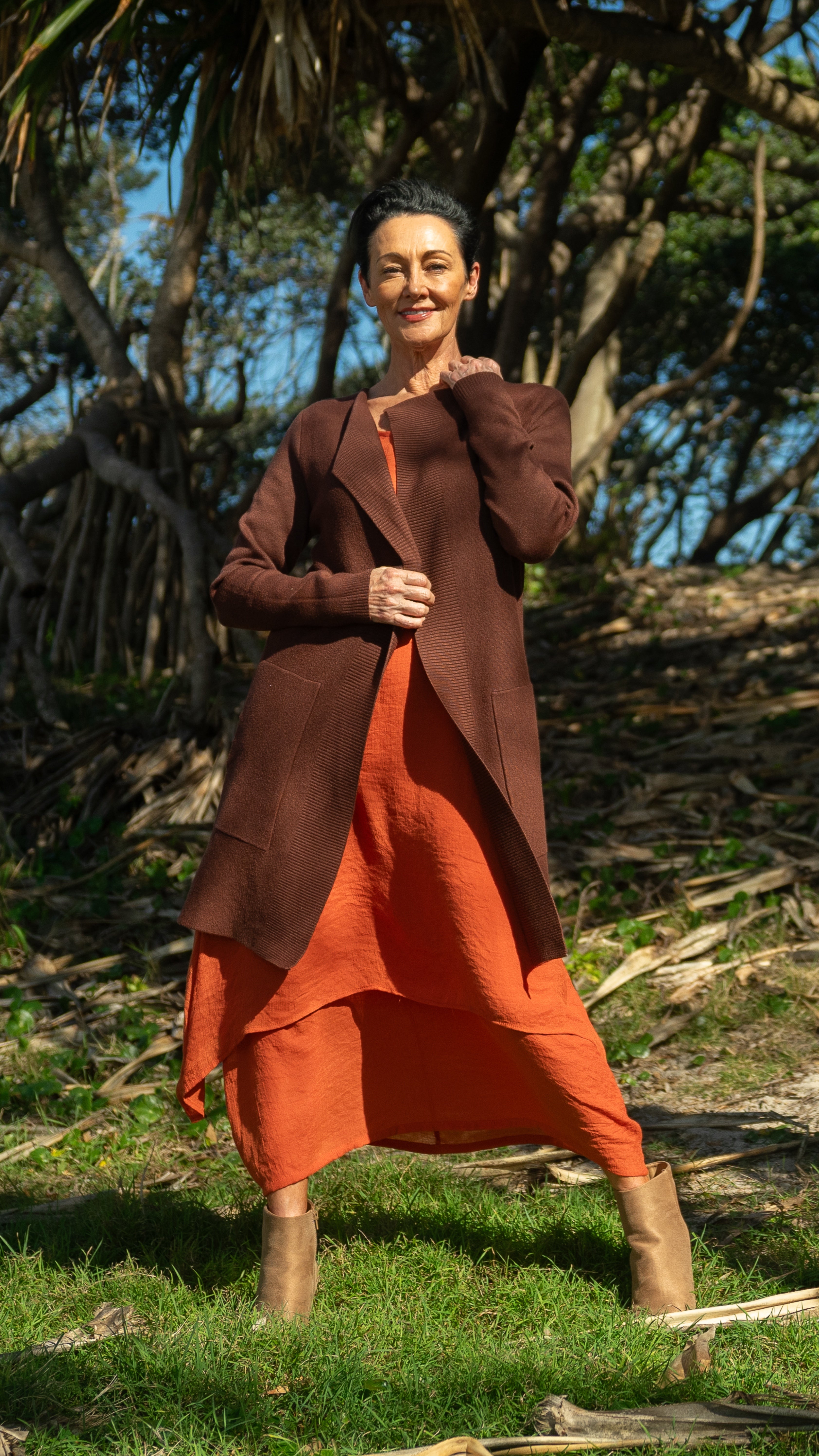 NEW Samira Cardigan in Mahogany