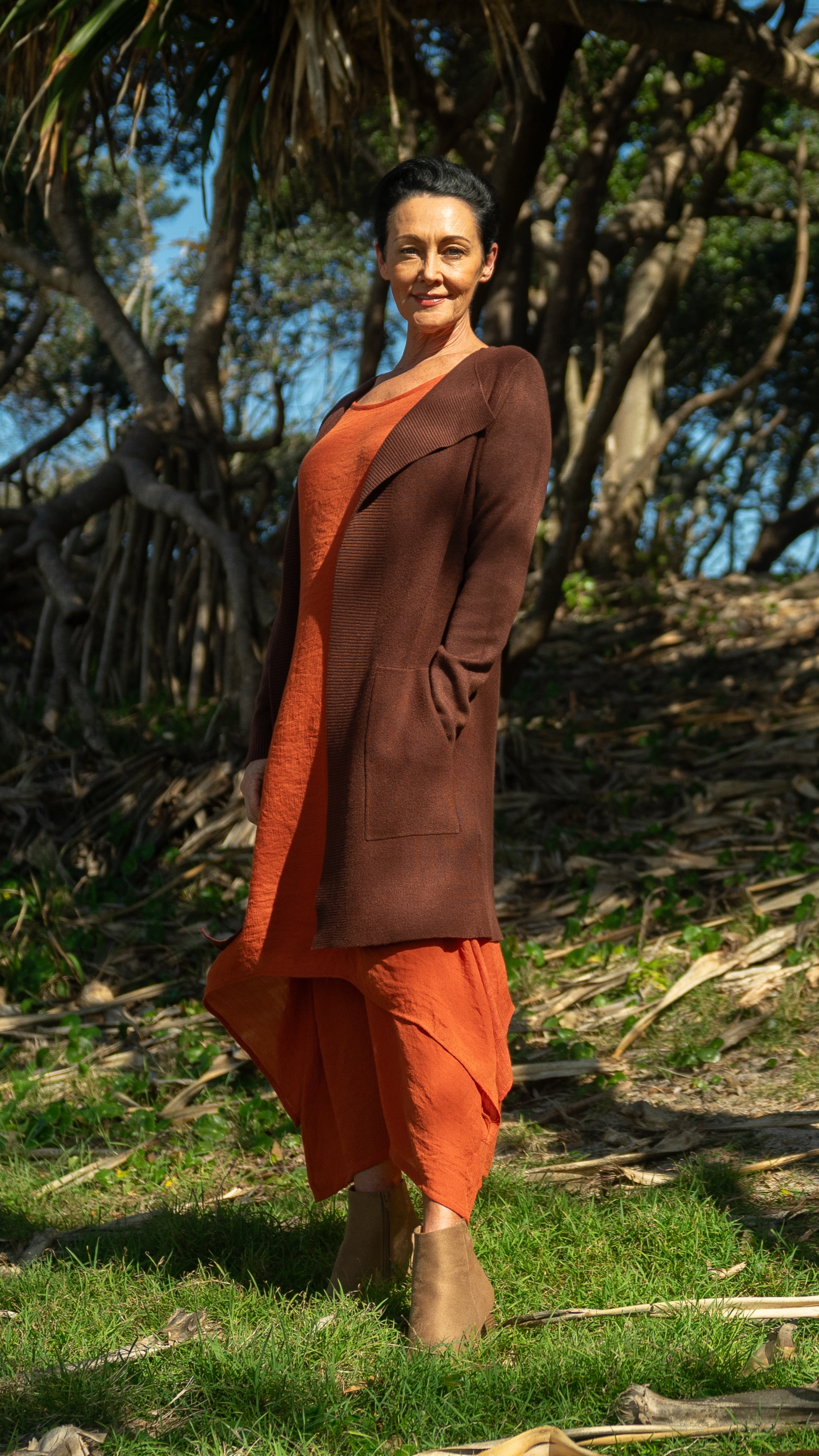 NEW Samira Cardigan in Mahogany