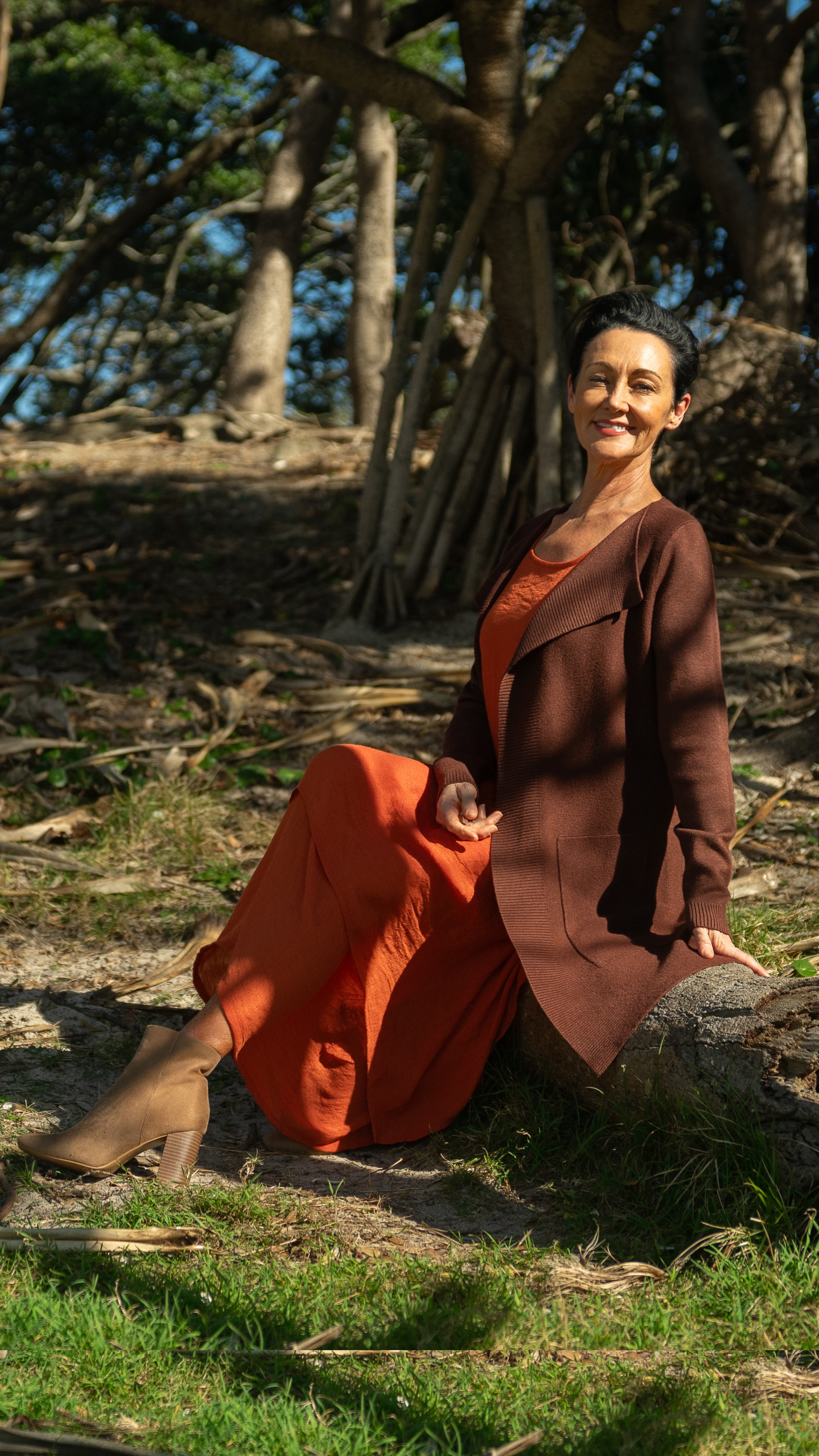 NEW Samira Cardigan in Mahogany