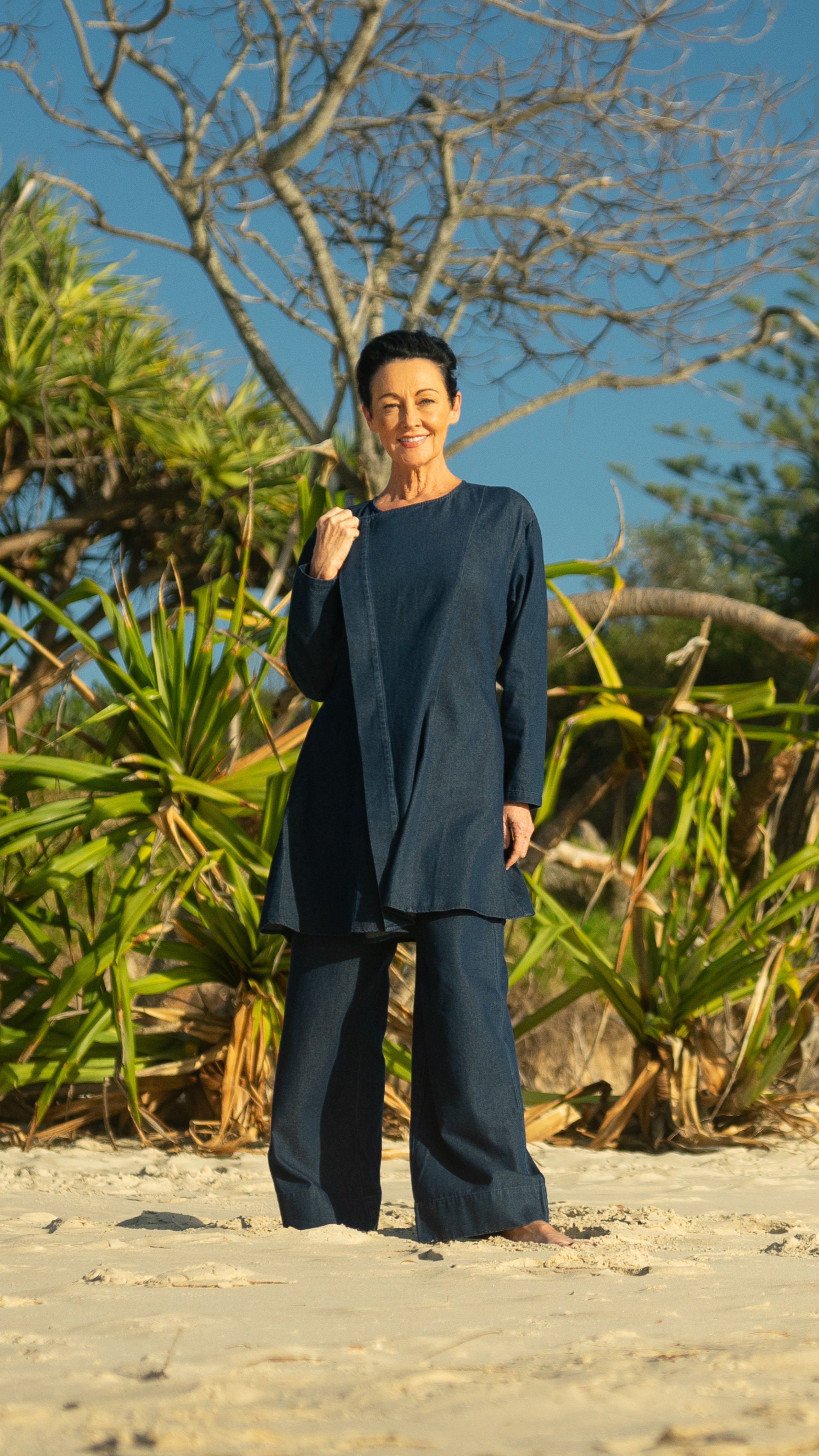 NEW Sloane Denim Tunic Jacket/Top/Dress in Indigo
