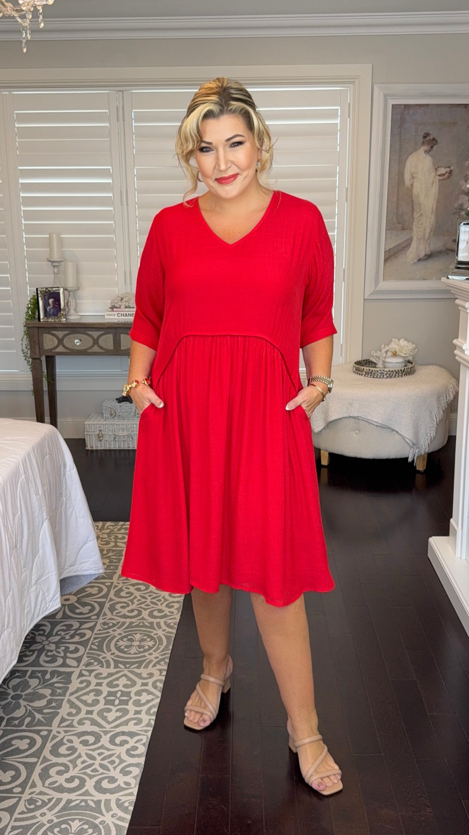 JUST ARRIVED Oh Carol Dress Red