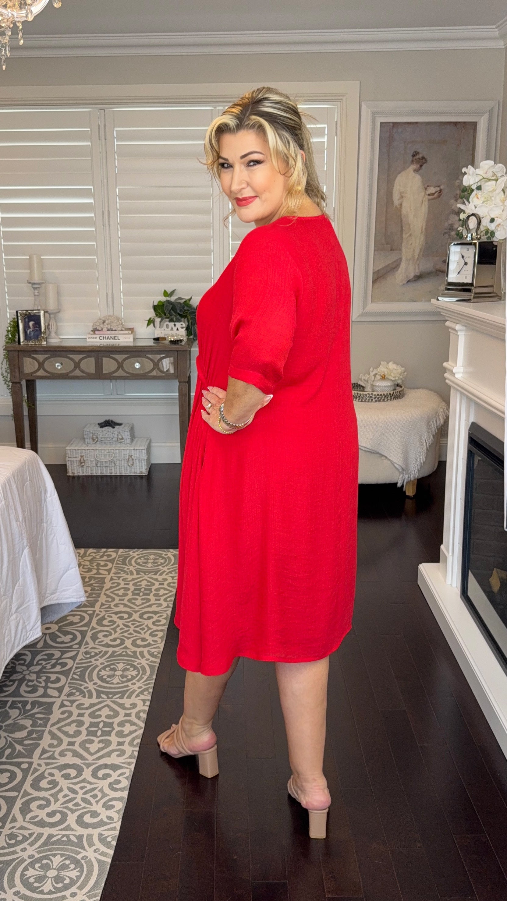 JUST ARRIVED Oh Carol Dress Red
