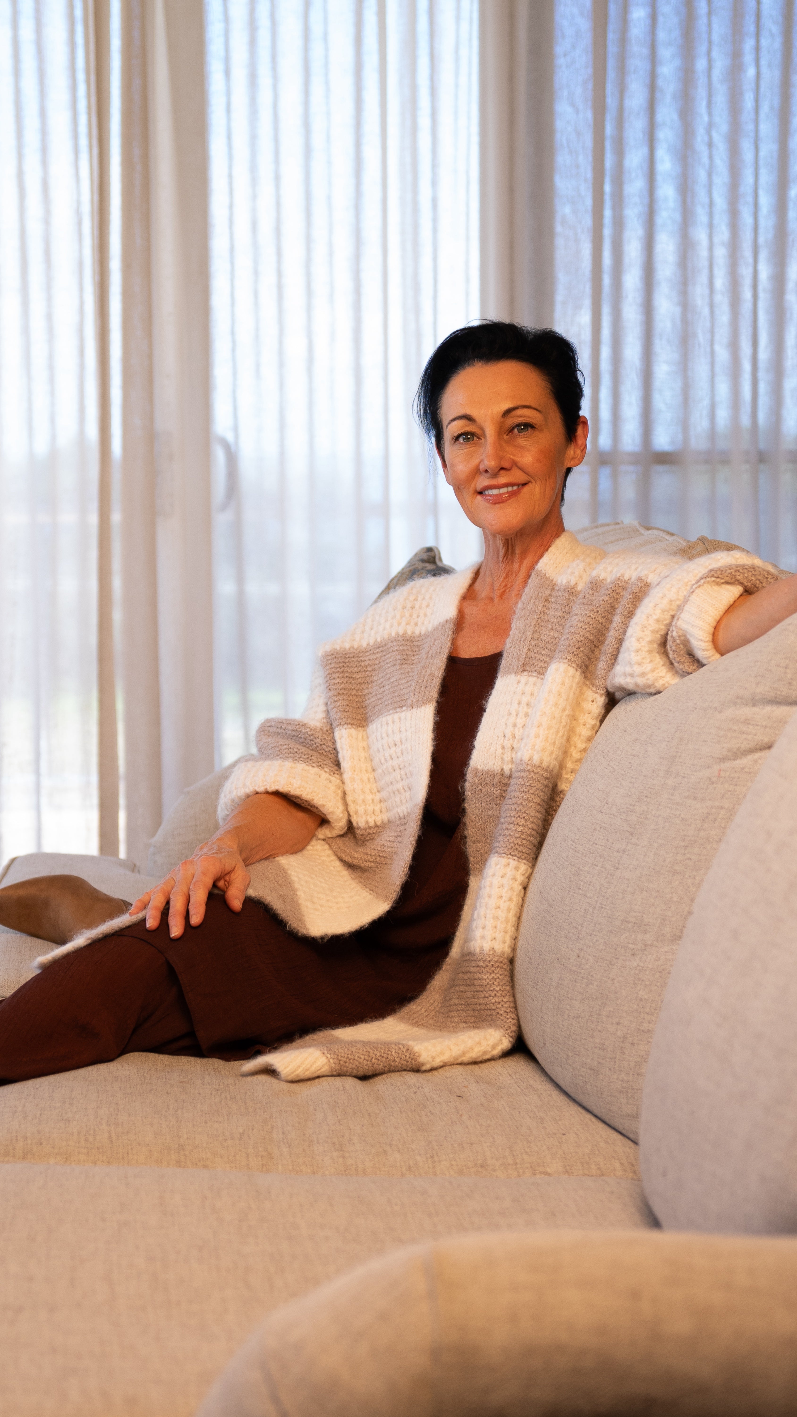 NEW Cosy Cardi - Cream &amp; Latte